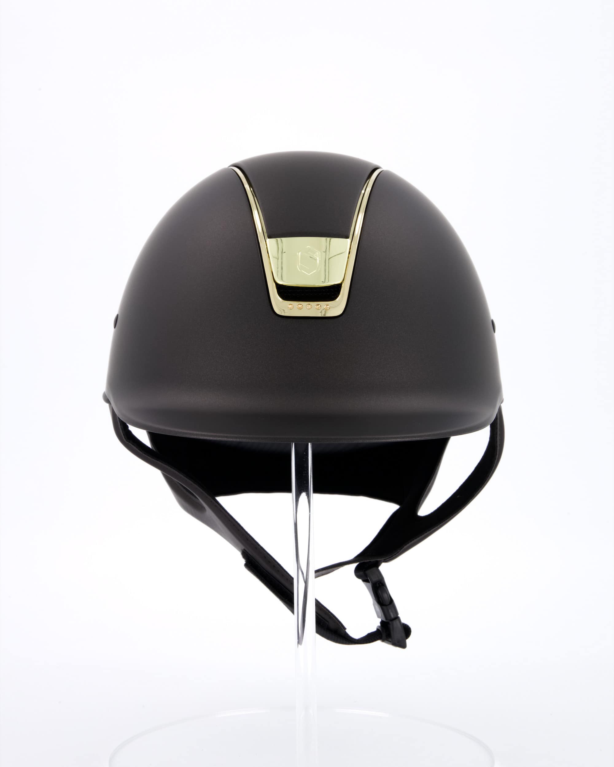 Reithelm Shadowmatt Chrome Gold 5 Swarovski Gold in braun Reithelm Shadowmatt Chrome Gold 5 Swarovski Gold in braun
