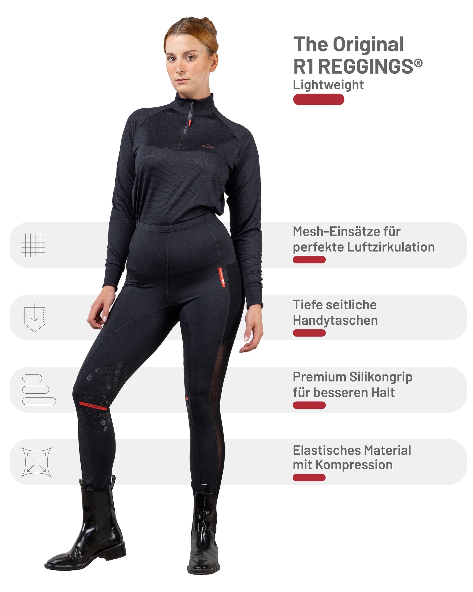 Reitleggings Damen REGGINGS® R1 lightweight