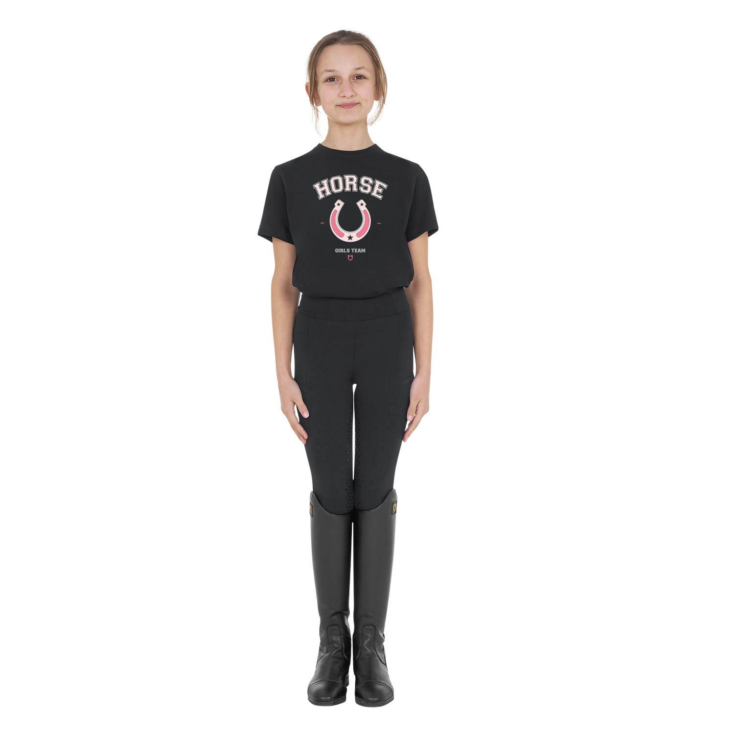 Baumwoll-T-Shirt Horse Team für Mädchen