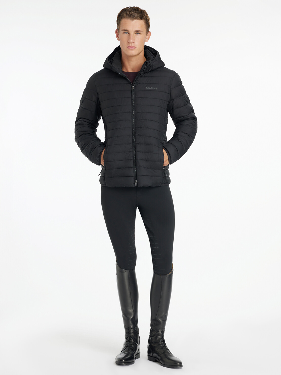 Herren Steppjacke mit Kapuze