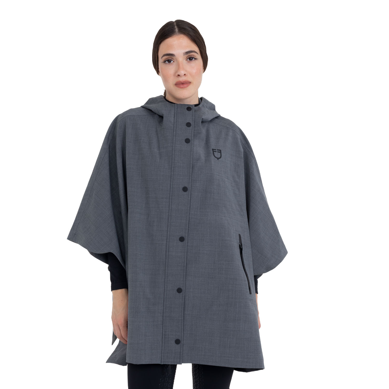 Regenabweisende Cape für Damen aus Wollmischung