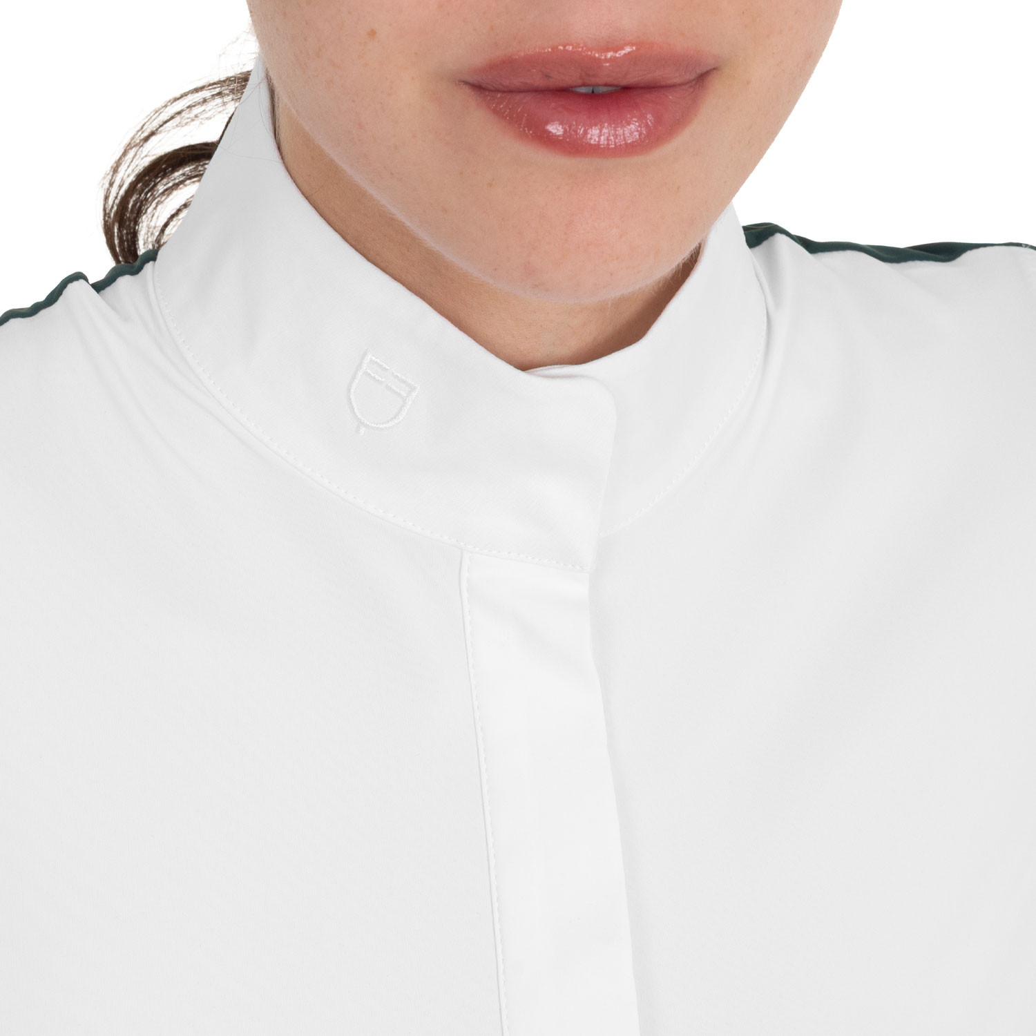 Perforiertes langärmliges Damen-Turnierpolo