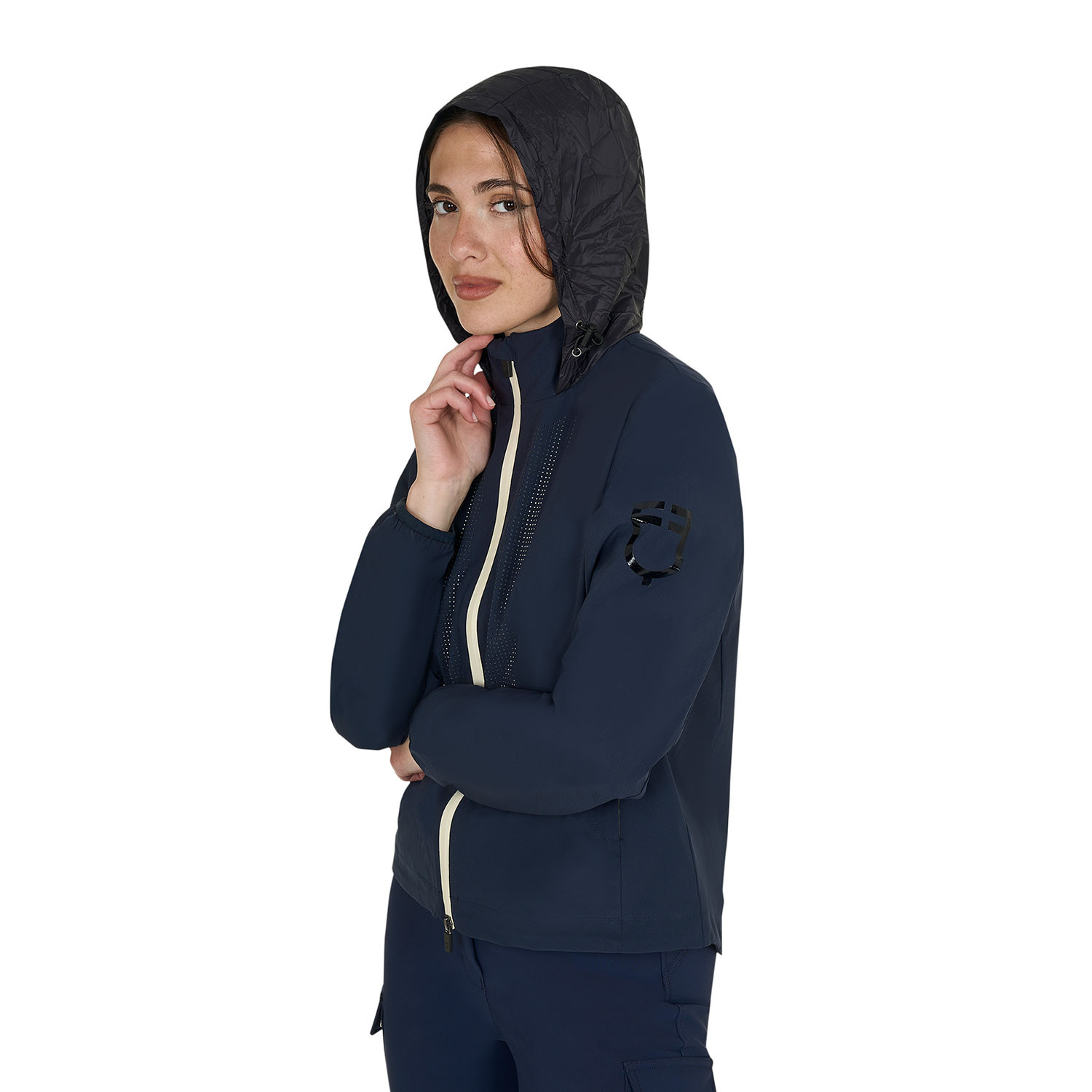 Softshelljacke für Damen mit Logo auf dem Rücken