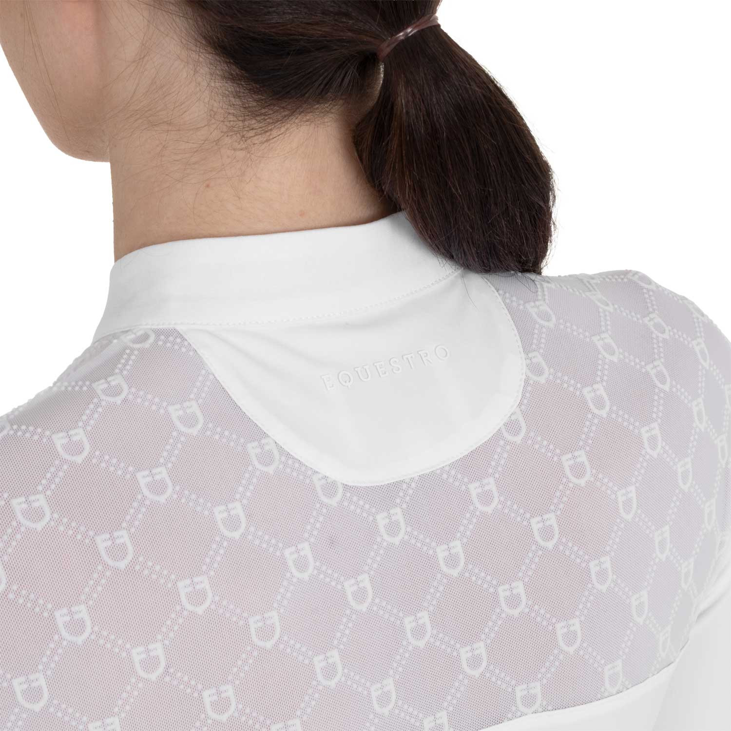 Damen-Turnierpolo mit Tüll-Einsätzen