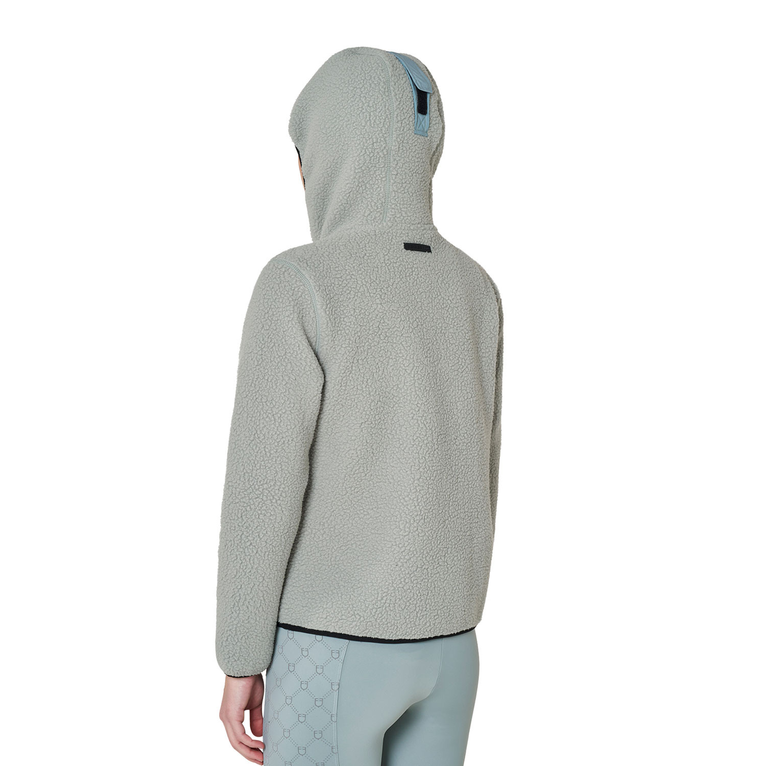 Damen-Teddyfleece-Kapuzenjacke mit Reißverschluss