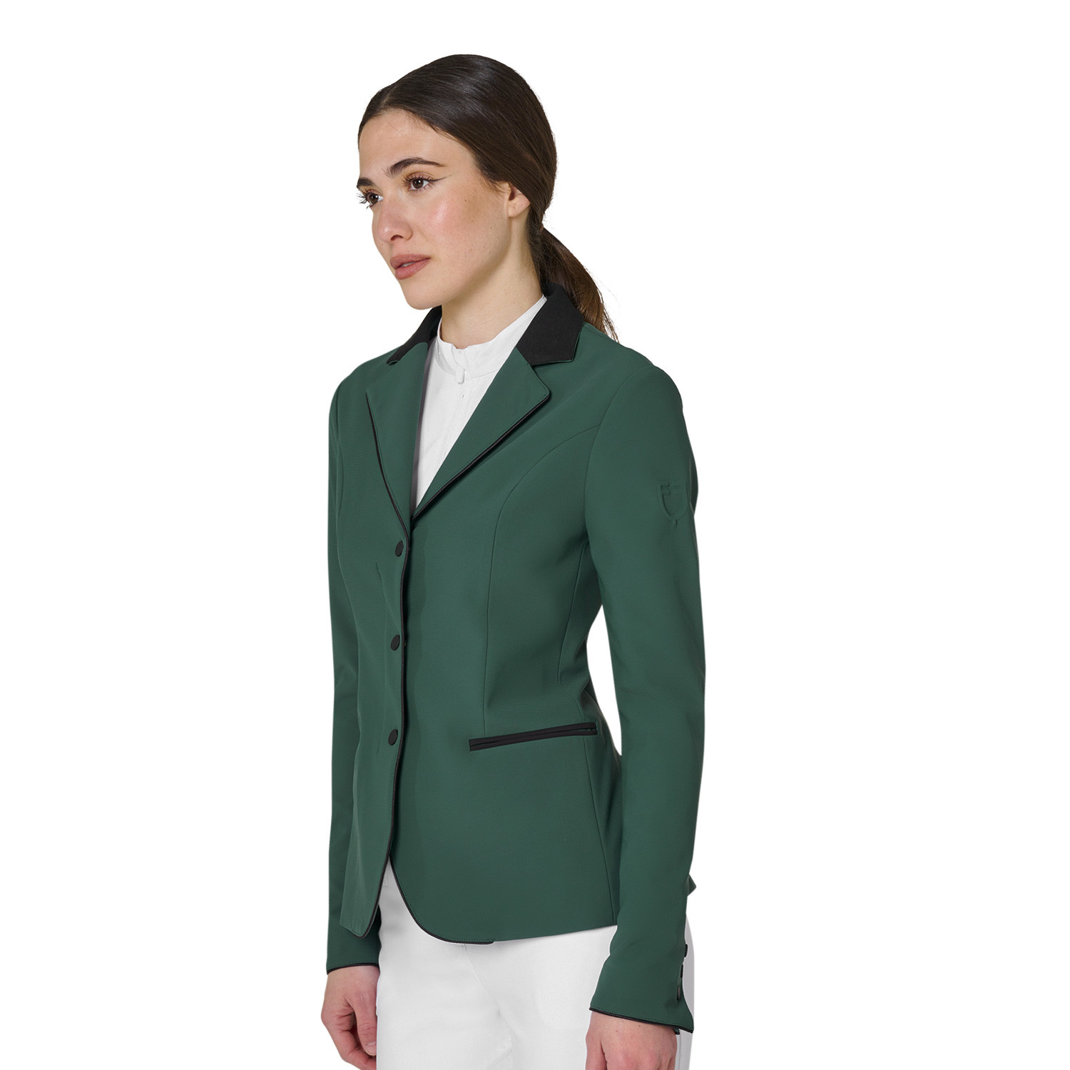 Damen-Turnierjacket mit Reißverschluss und Knöpfen