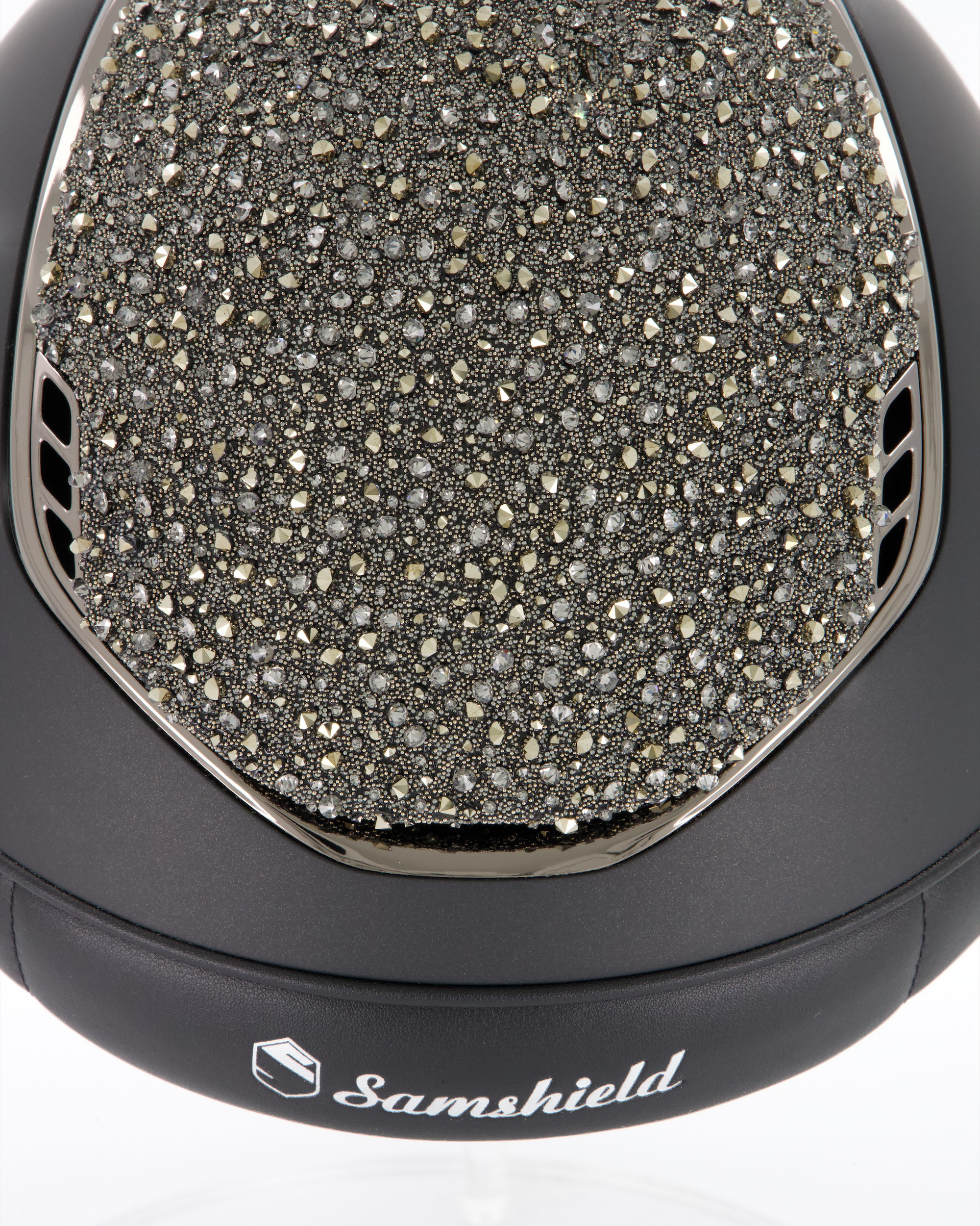 Reithelm 2.0 Miss Shield Shadowmatt Black,Top u. Frontal Band Crystal Medley Eclipse, Black Chrome