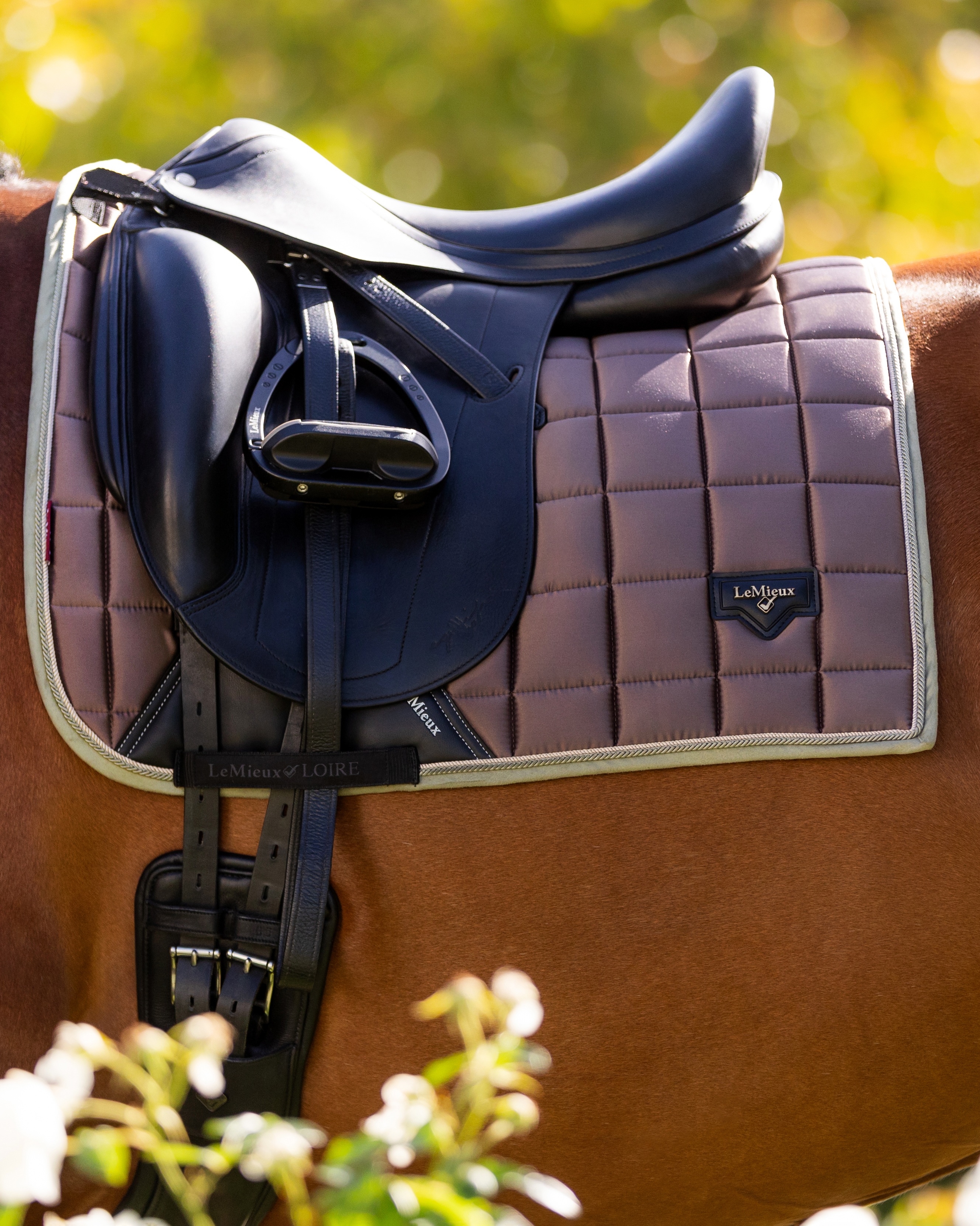 Saddle pad Loire Classic in walnut