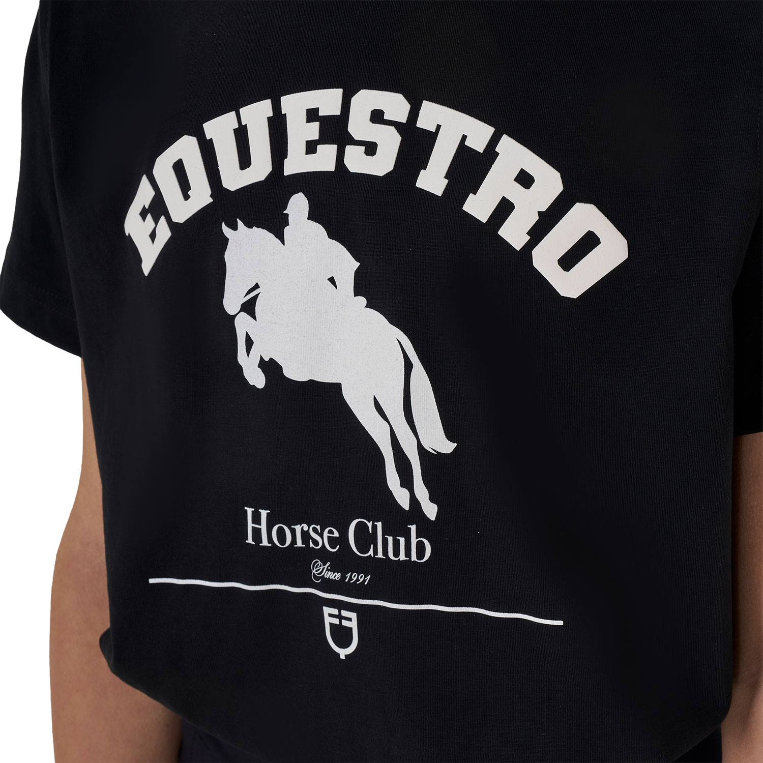 Baumwoll-T-Shirt Jumping Horse Club für Mädchen