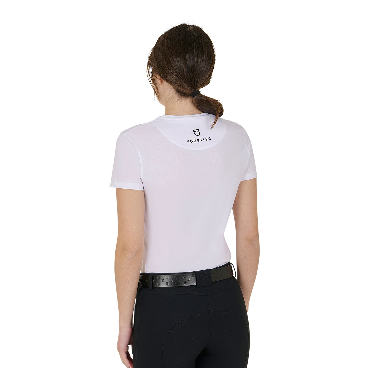 Baumwoll-T-Shirt Horse Varsity für Damen