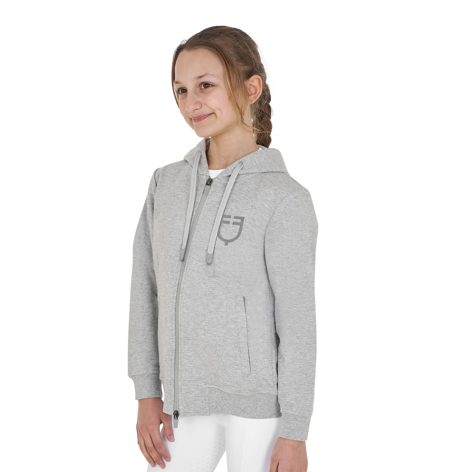 Unisex-Kapuzensweatshirt für Kinder mit Frontreißverschluss