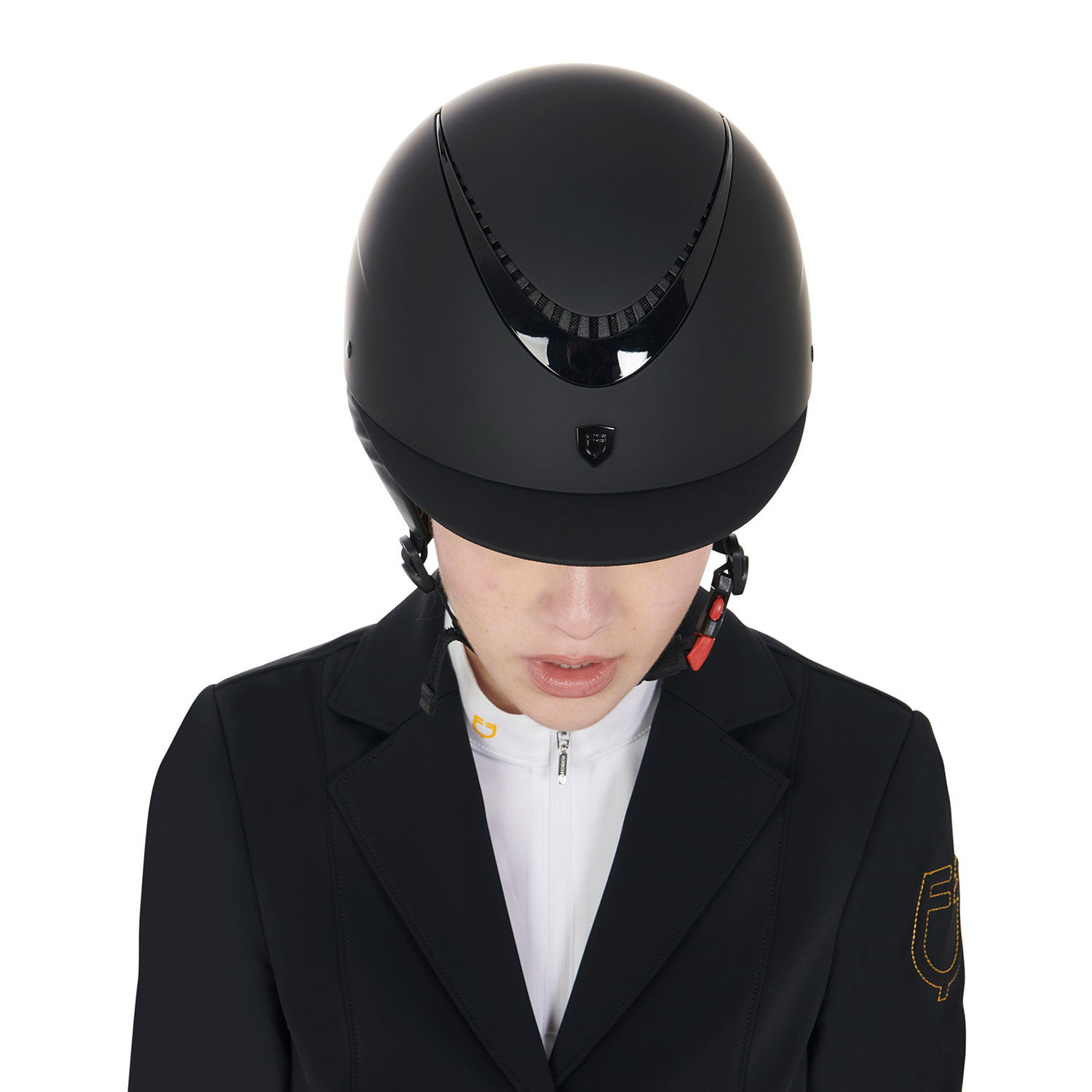 Unisex-Helm mit glänzendem Rahmen Zulassung EN 1384-2023
