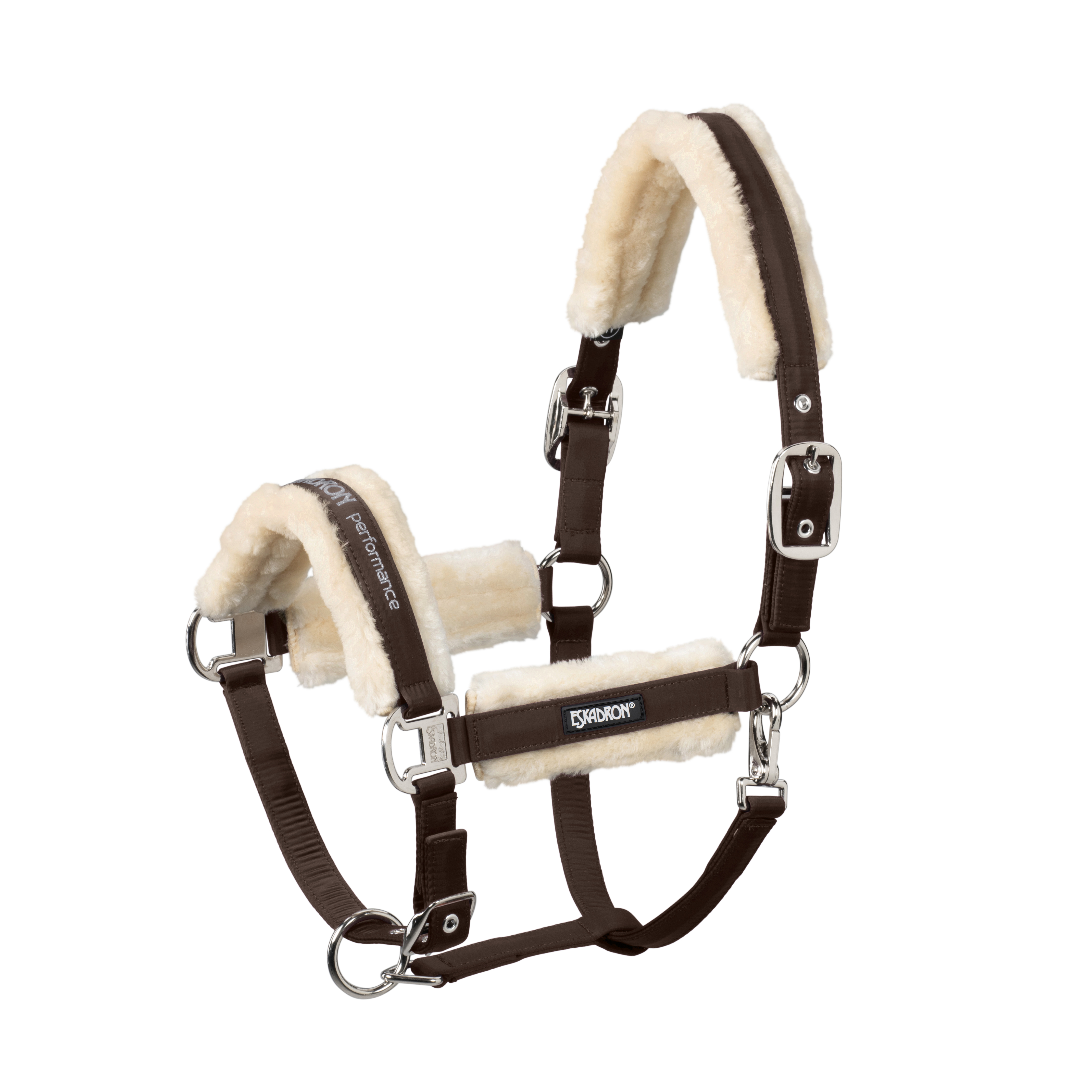 Halter Fauxfur Double Pin
