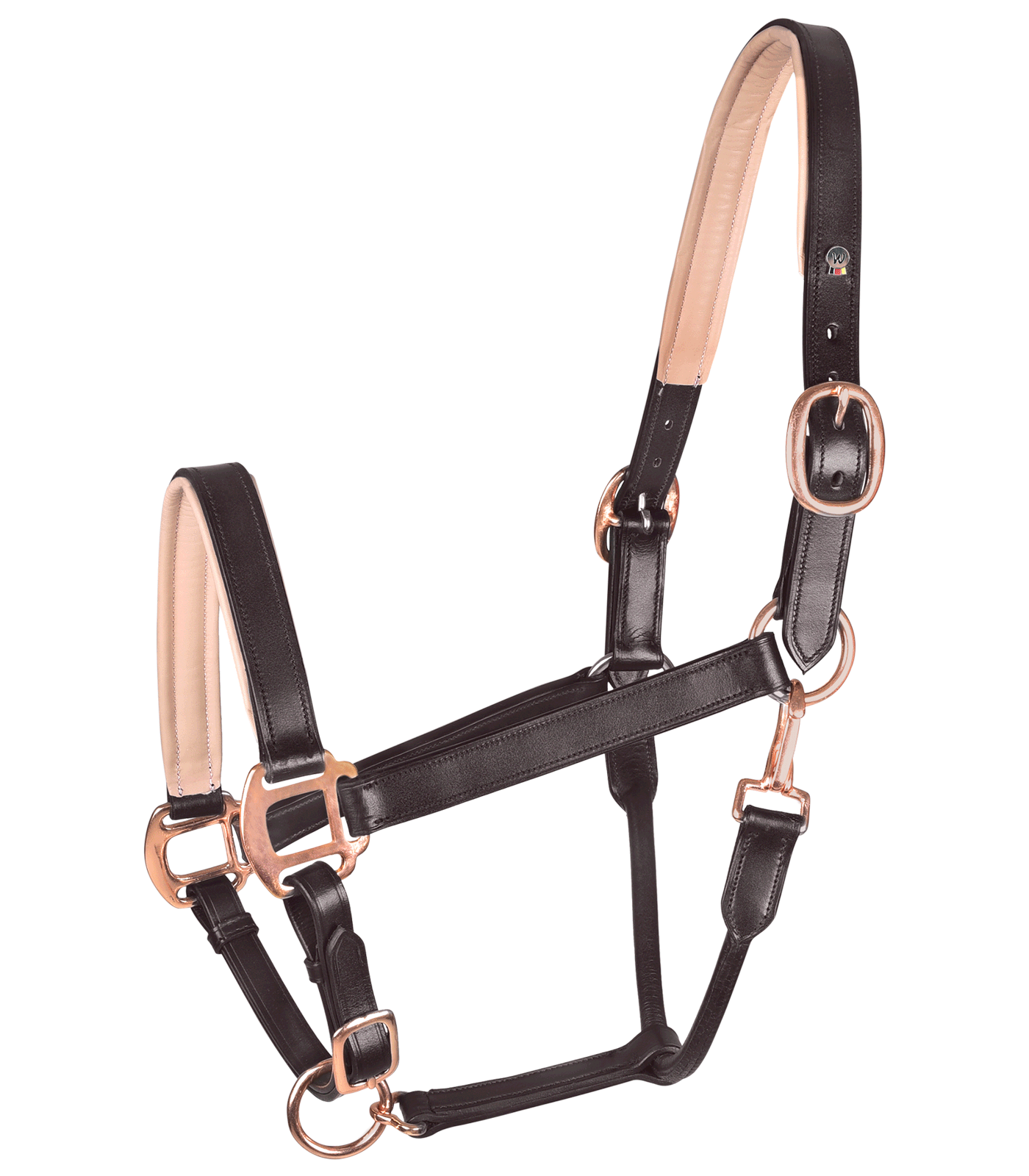 Leather halter X-Line Rosé