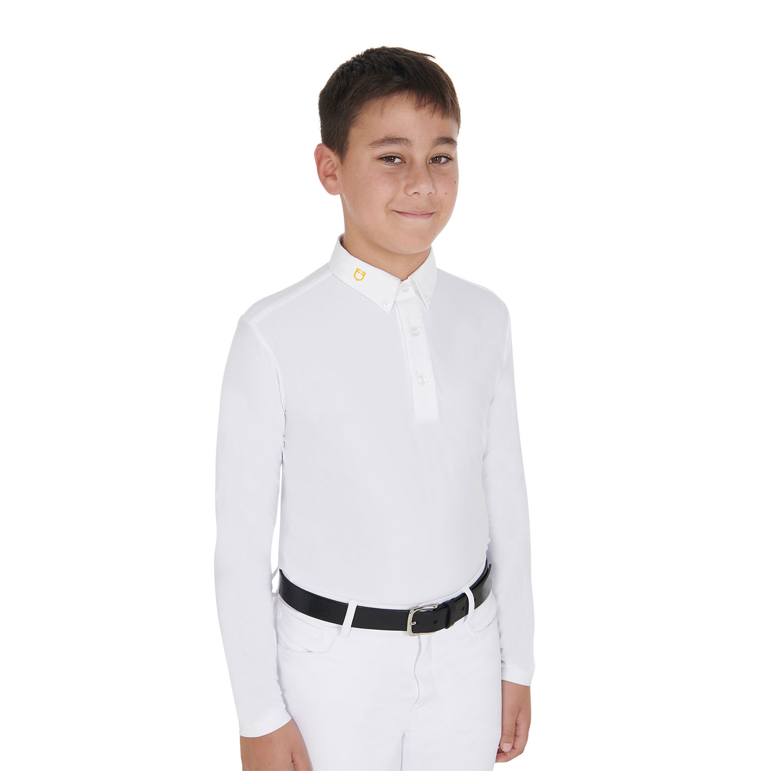 Langarm-Poloshirt für Jungen aus Funktionsfleece