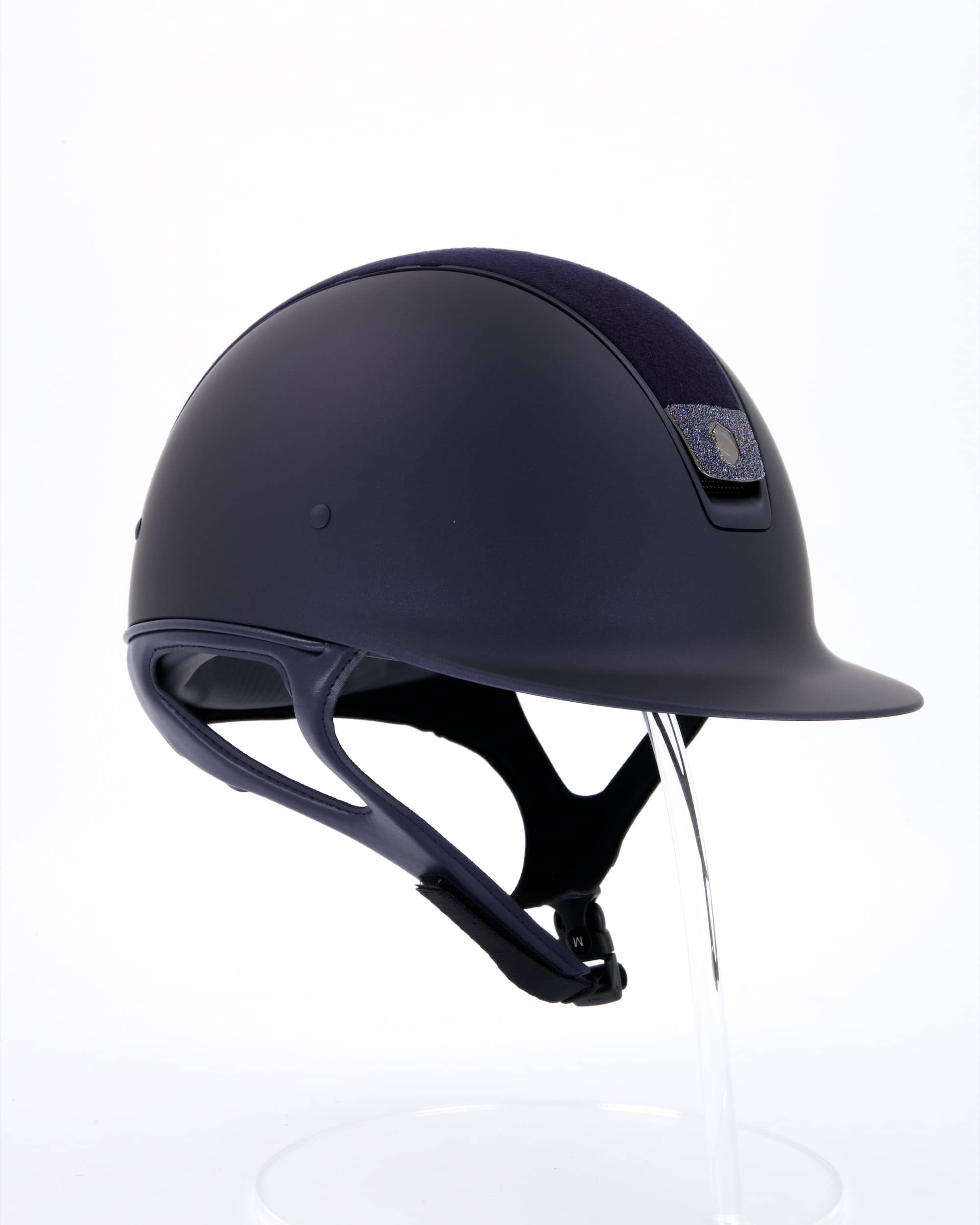 Riding helmet Shadowmatt Alcantara Crystal Fabric Paradise Shine in blue