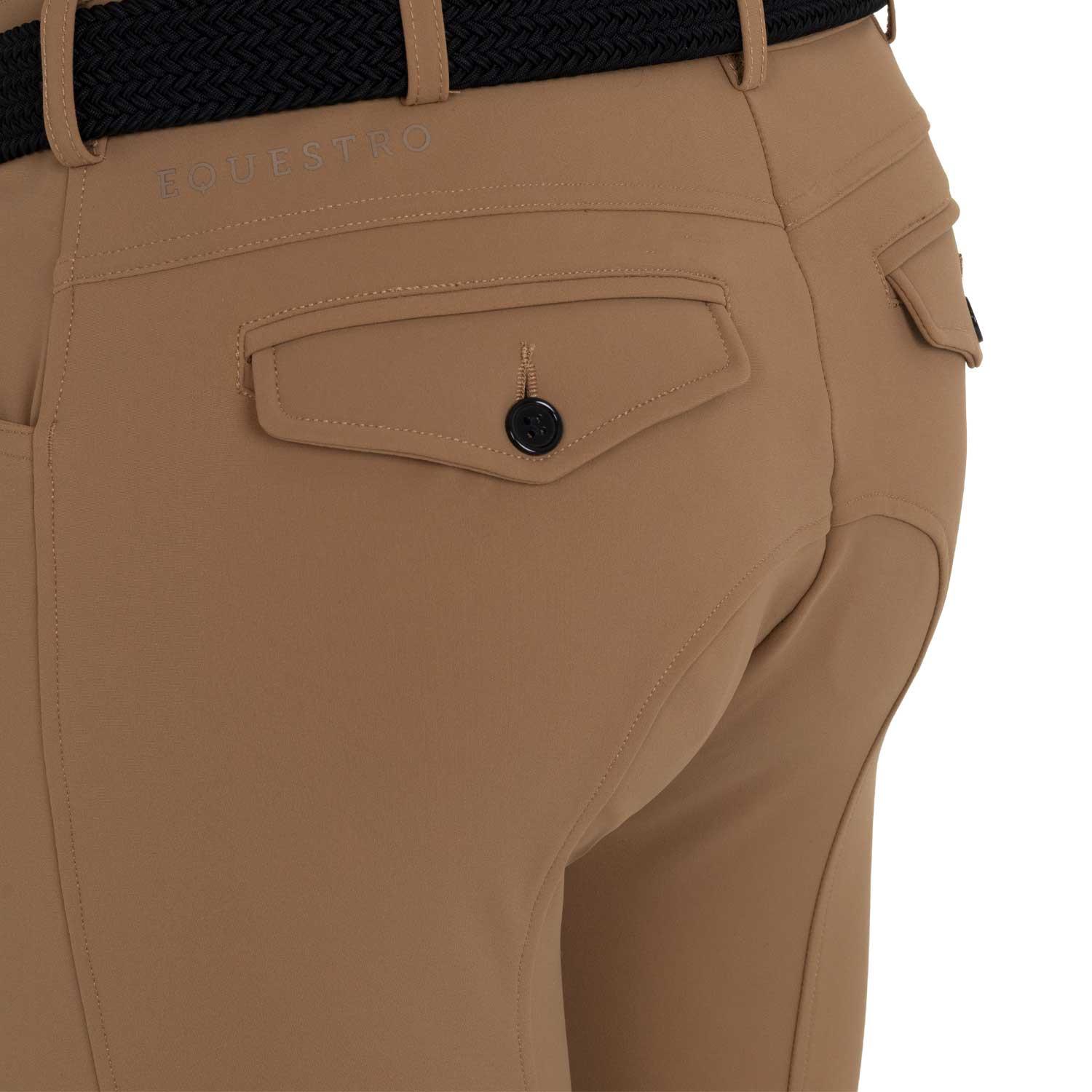 Heren rijbroek slim fit met kniegrip