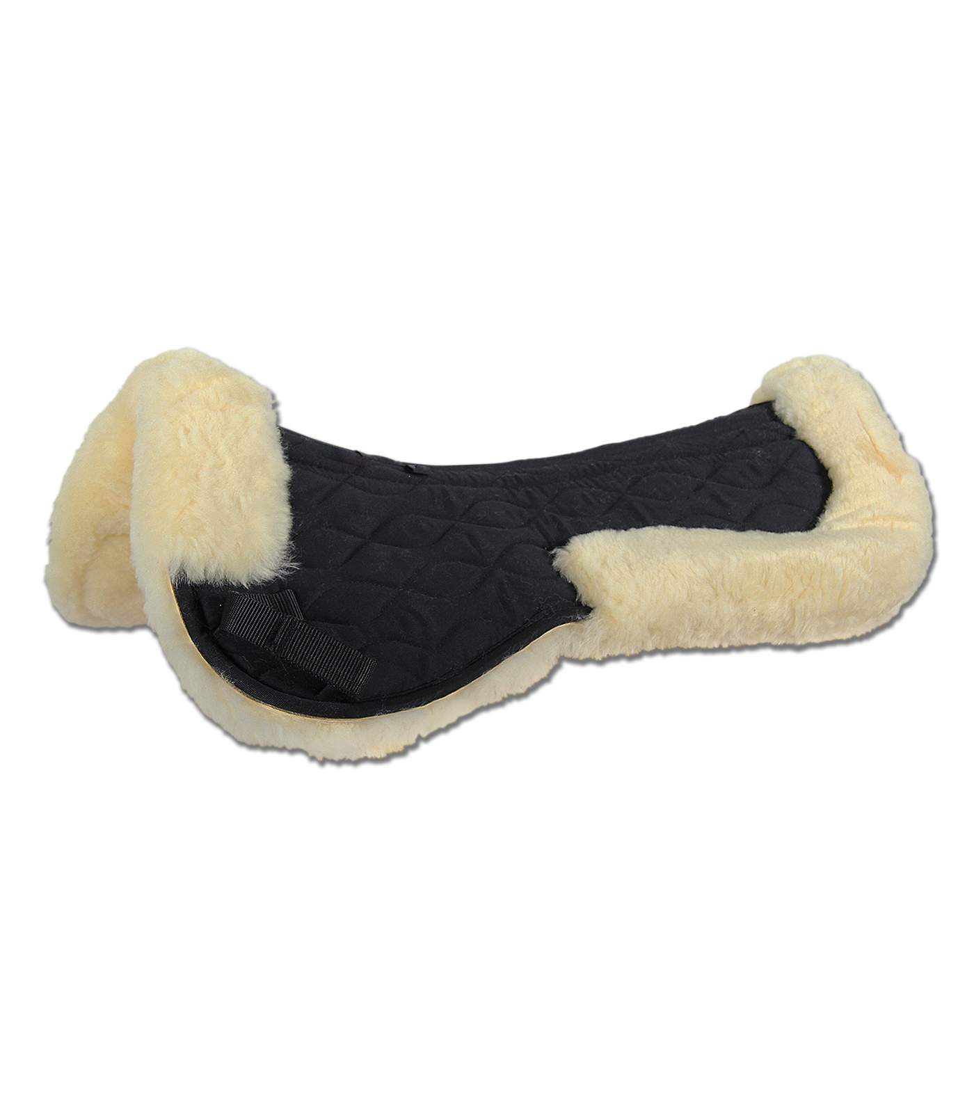 Lammfell-Sattelkissen, schwarz