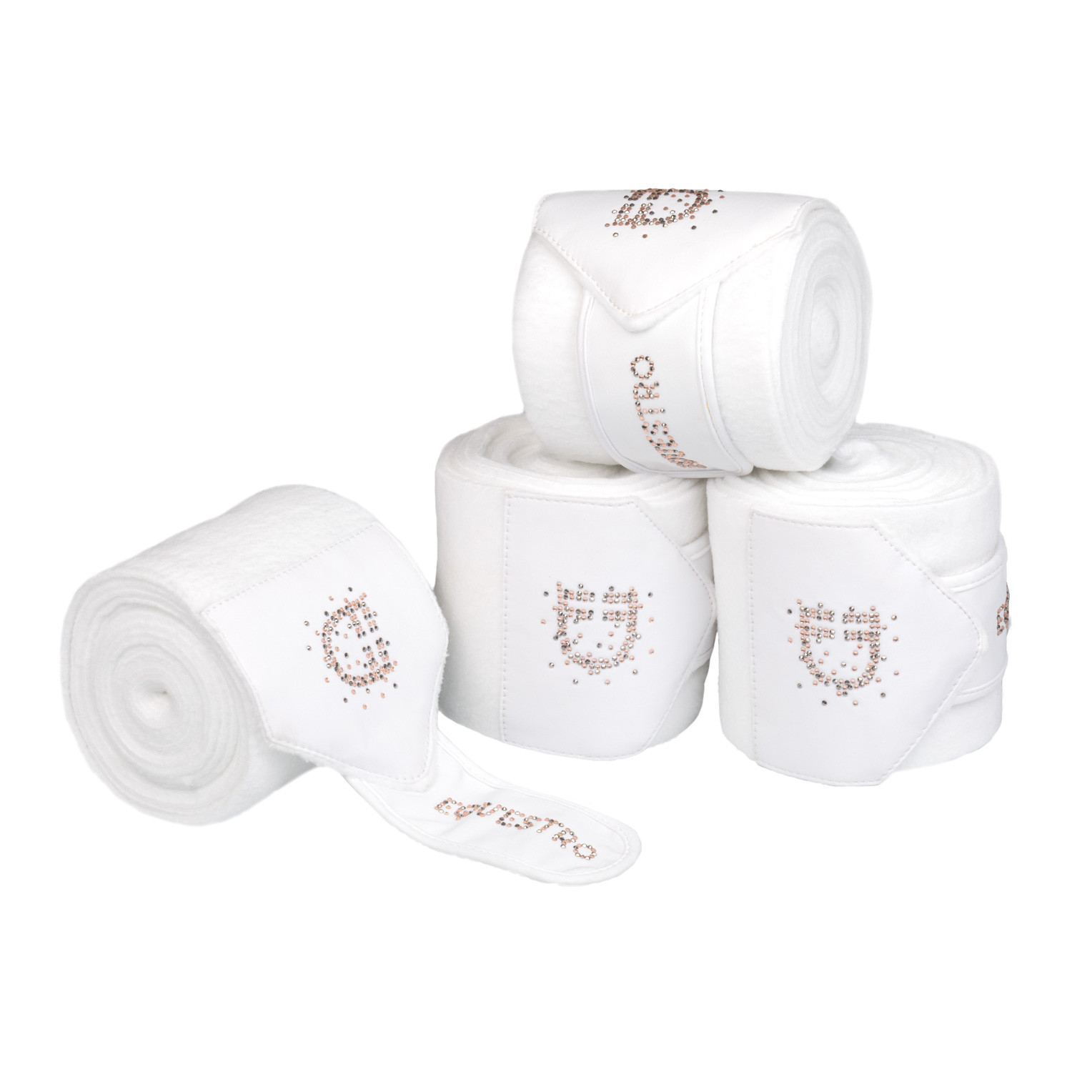 Fleecebandagen mit Strass-Logo
