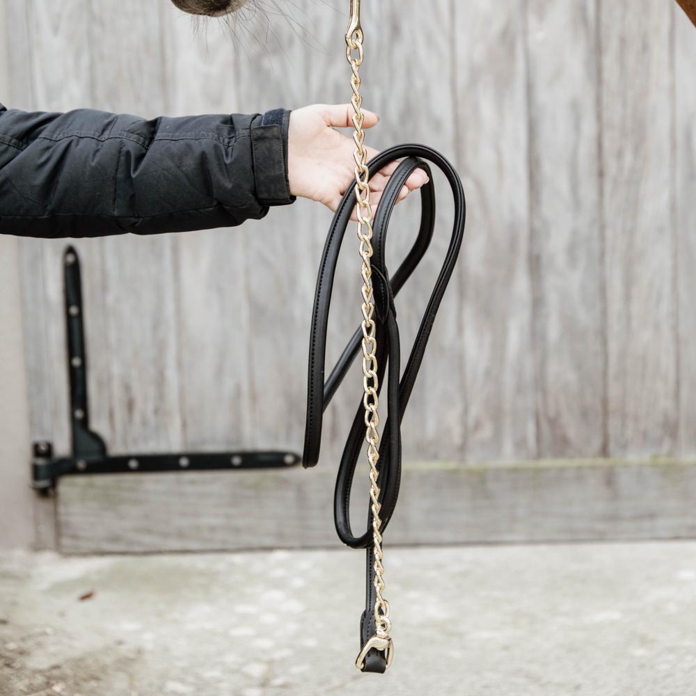 Führleine Leder Mit Kette