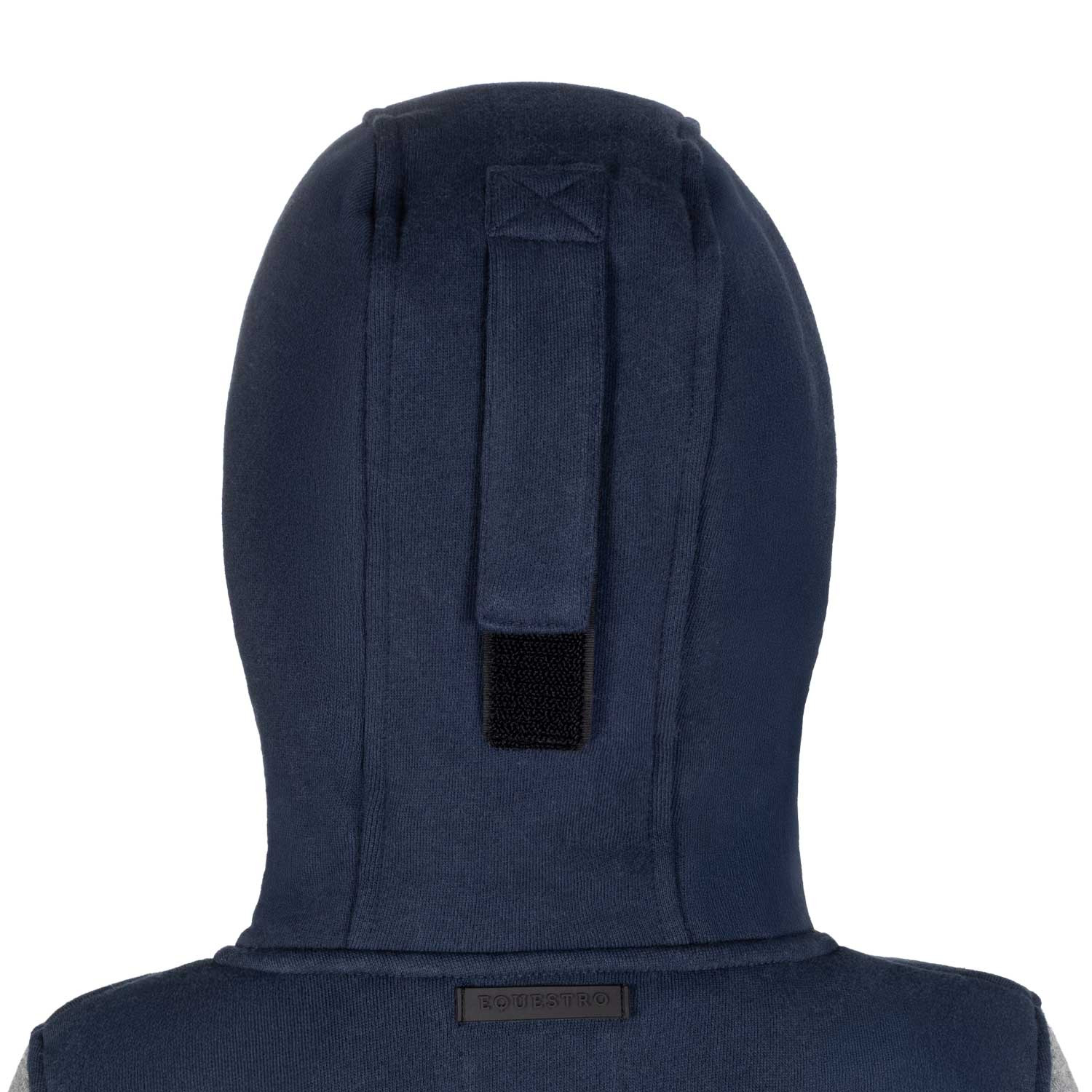 Zweifarbiger Hoodie für Jungen mit Frontreißverschluss
