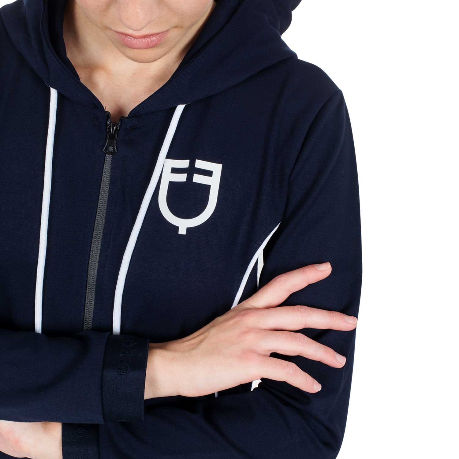 Damen-Sweatshirt mit Interlock-Frontreißverschluss