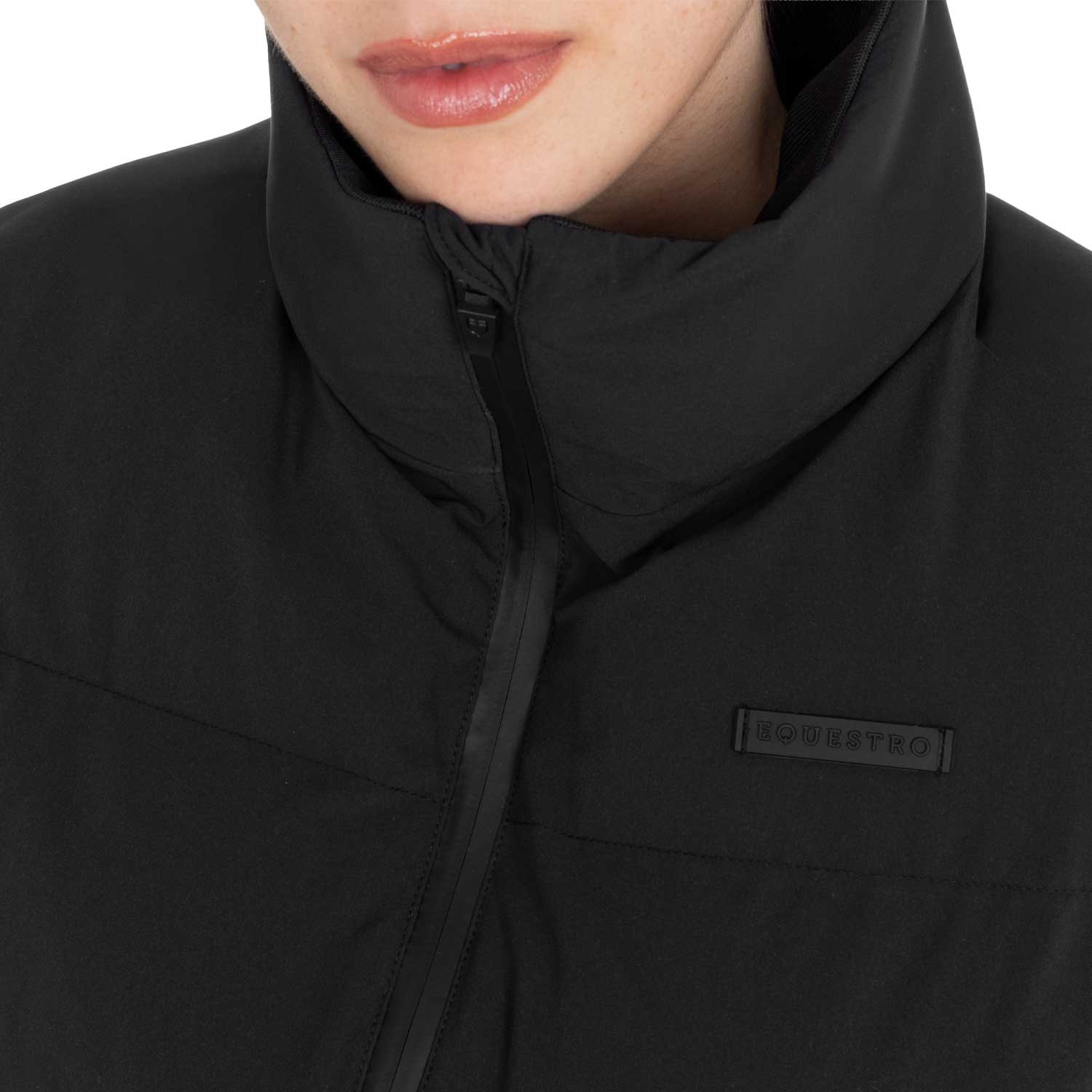 Gefütterte Weste mit hohem Kragen für Damen