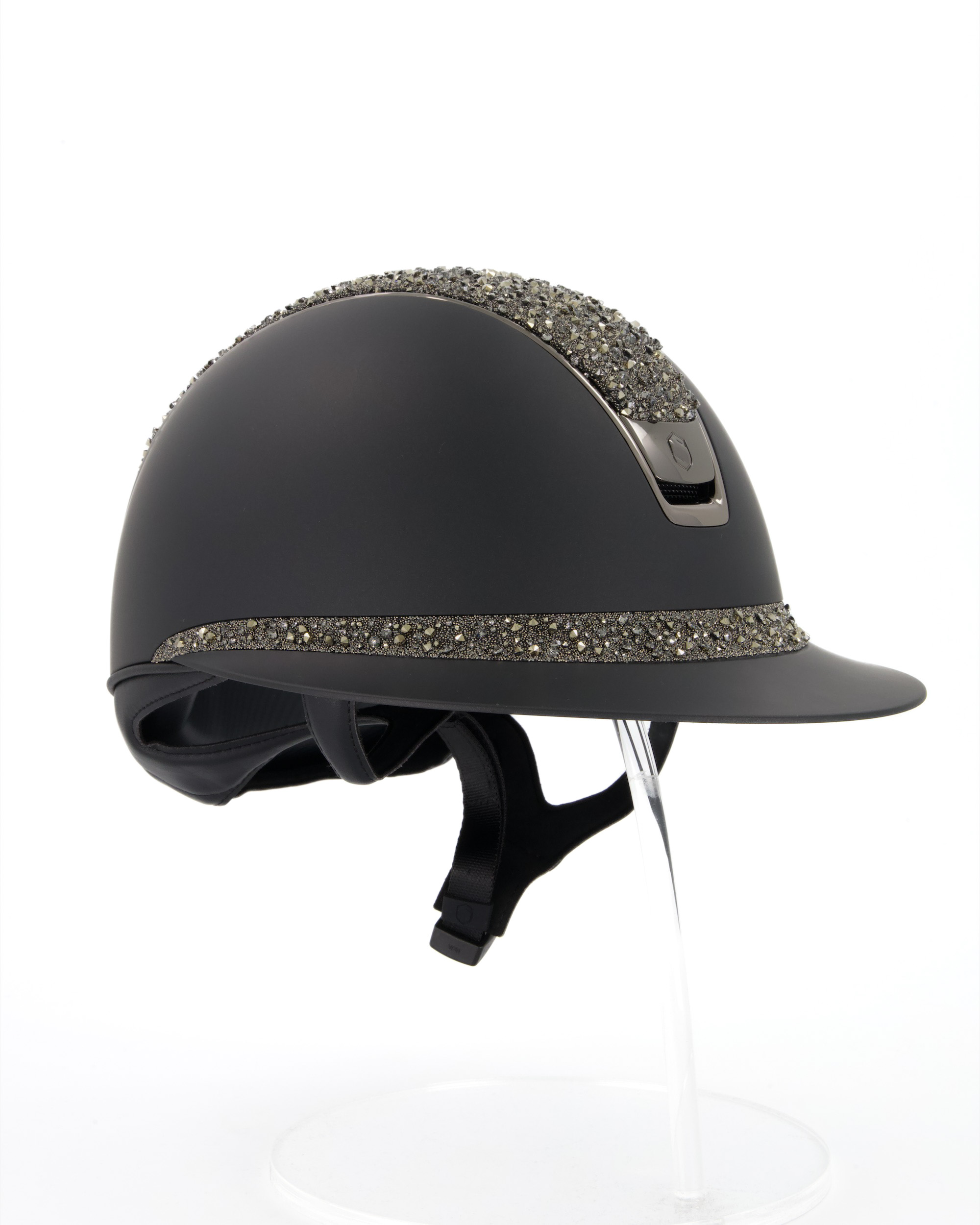 Reithelm 2.0 Miss Shield Shadowmatt Black,Top u. Frontal Band Crystal Medley Eclipse, Black Chrome