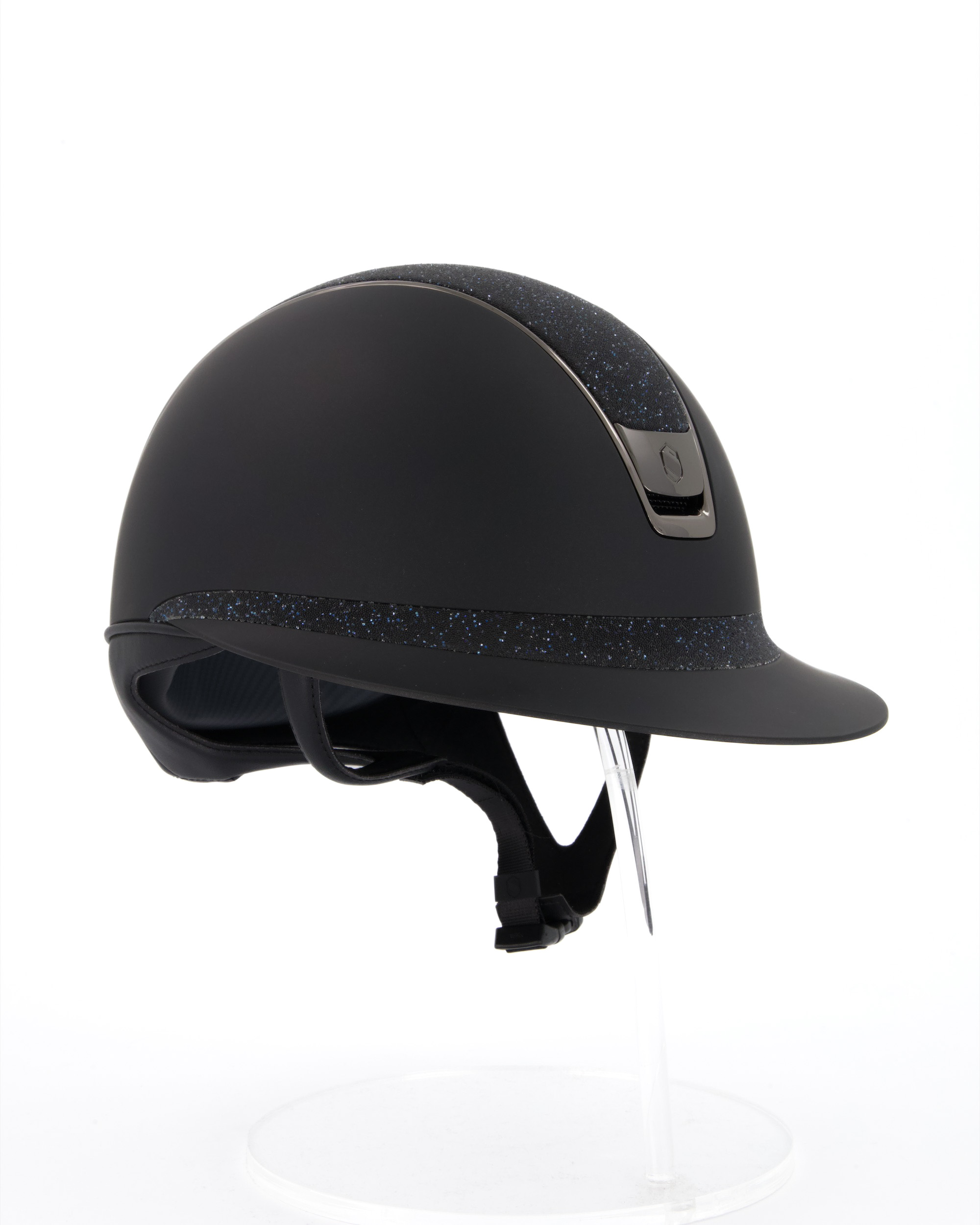 Reithelm 2.0 Miss Shield Shadowmatt black, Top u. Frontal Band Crystal Fabric Summer Nights, Trim u. Blason Chrome Black