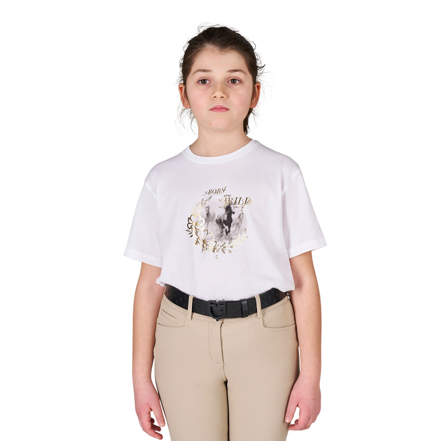 Baumwoll-T-Shirt Born To Be Wild für Mädchen