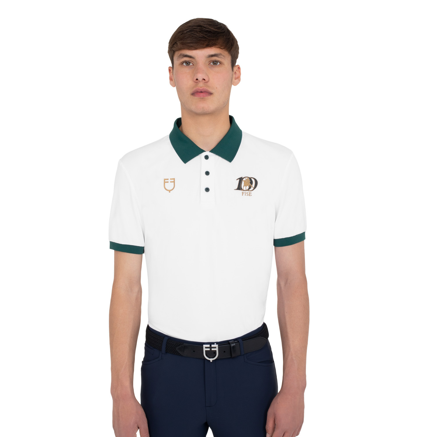 Herren-Trainingspolo mit Drei-Knopf-Leiste X FISE 100