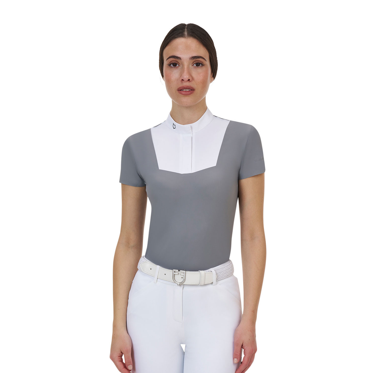 Damen-Turnierpoloshirt mit kurzen Ärmeln und Knöpfen
