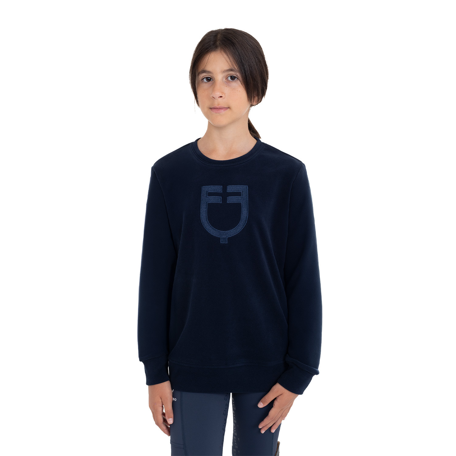 Kinder-Fleece-Sweatshirt Unisex mit Rundhalsausschnitt