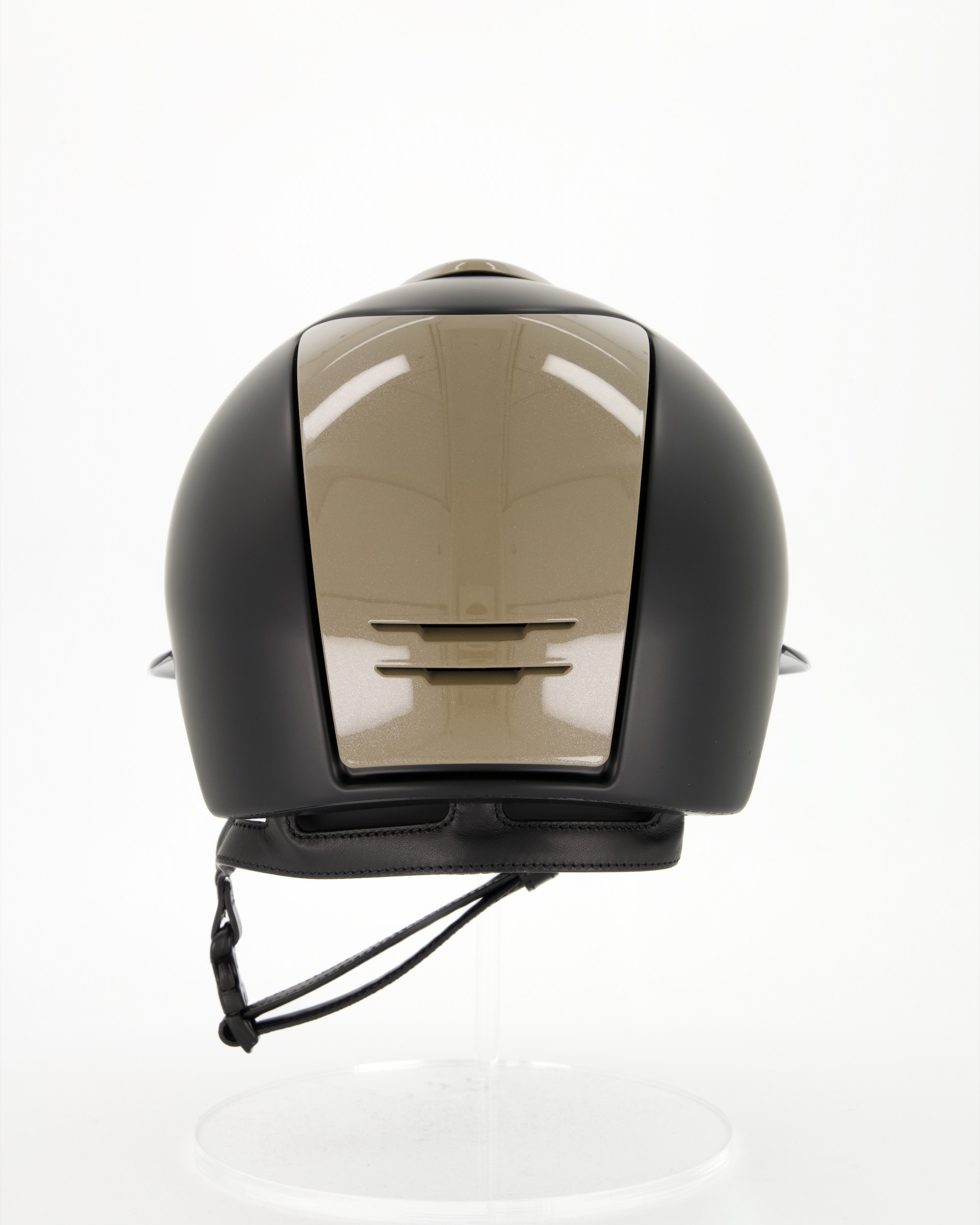 Reithelm Cromo 2.0 Textile Diamond Taupe Polo in schwarz