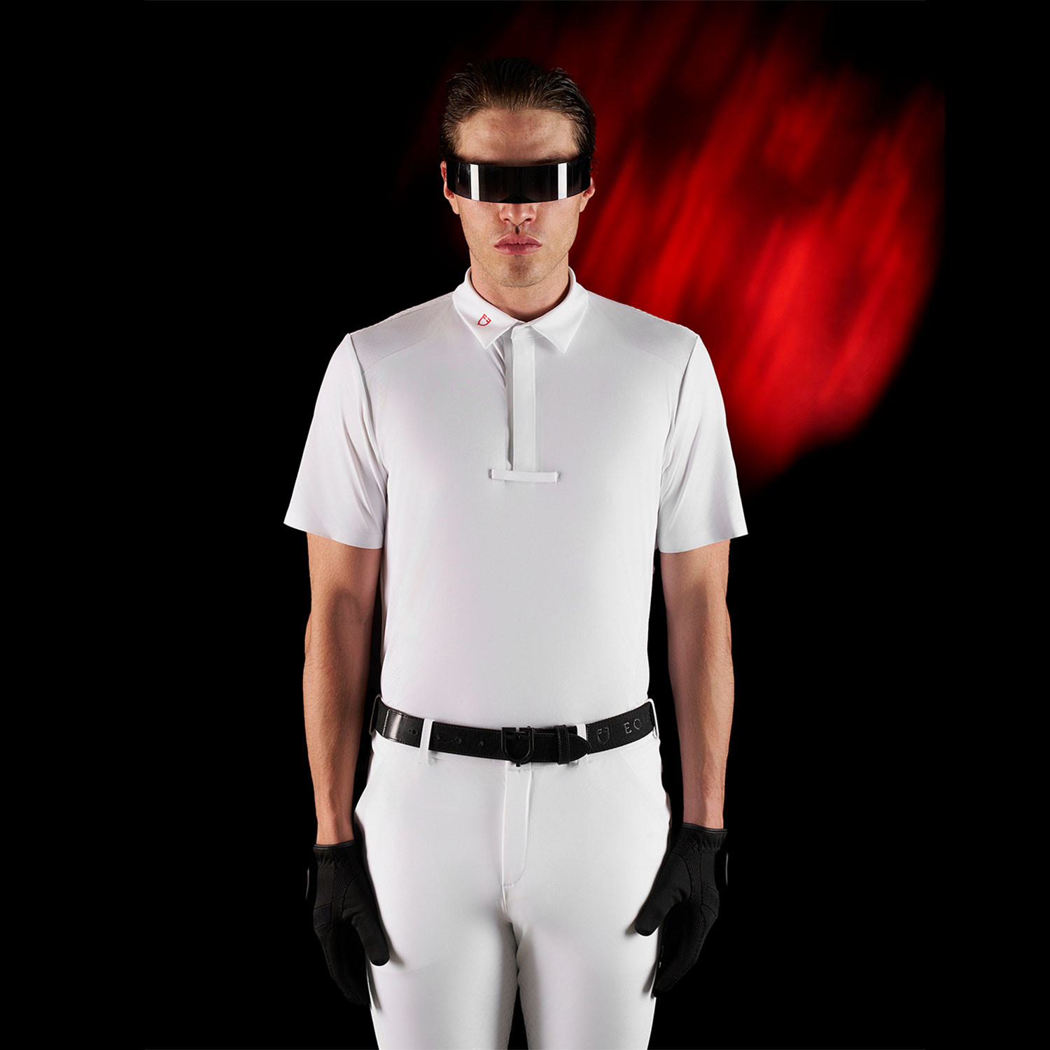 Herren-Turnierpoloshirt mit kurzen Ärmeln und Knöpfen