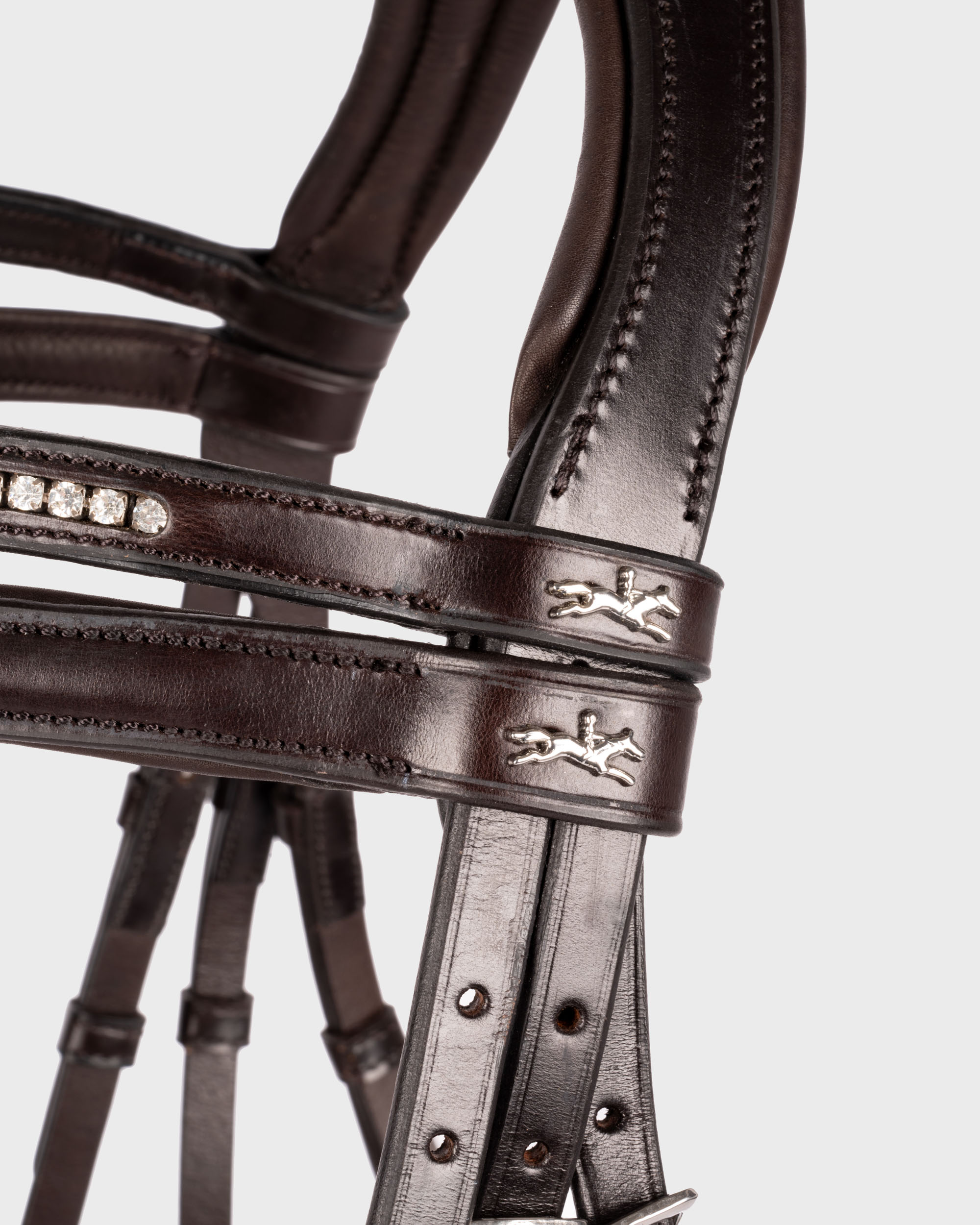 Slimford anatomical snaffle in espresso/silver