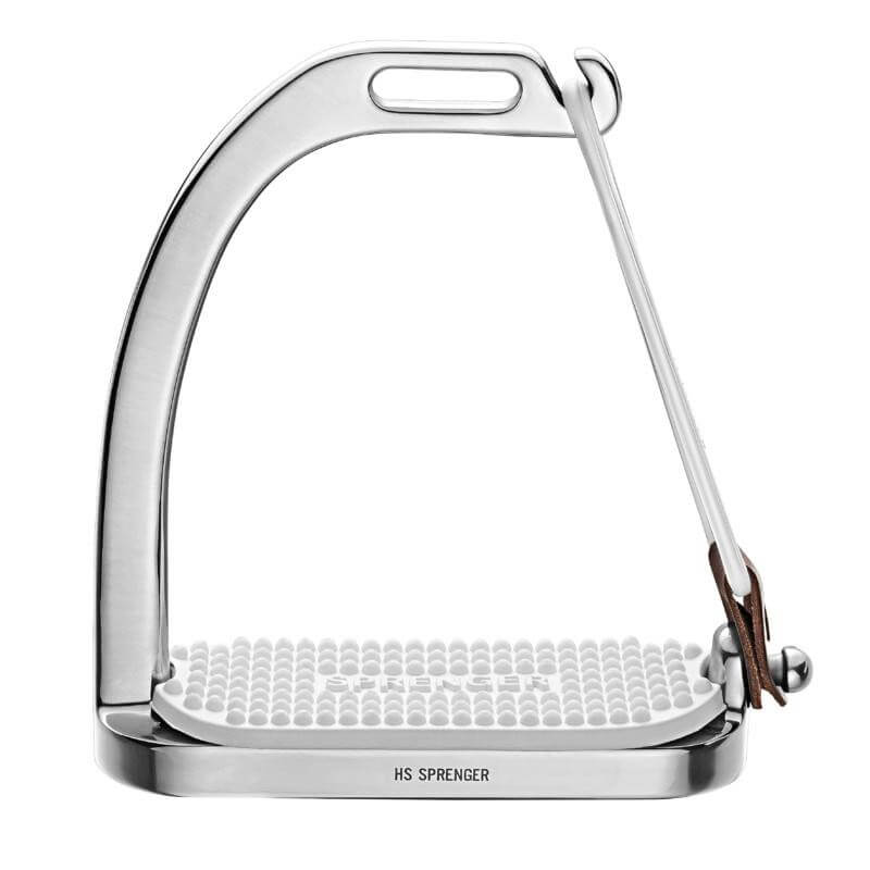 Stirrup with side rubber, 12cm