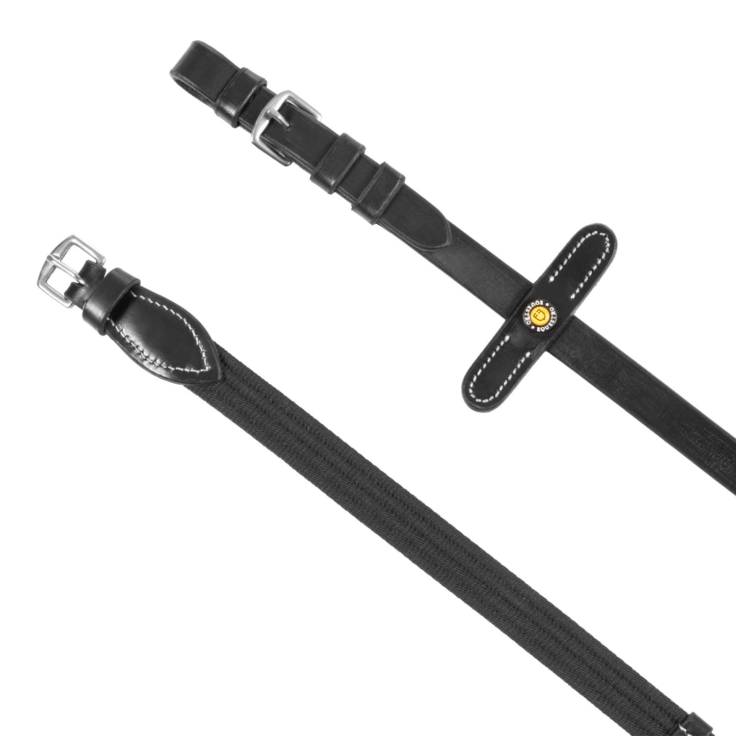 Lederzügel mit Gurtband