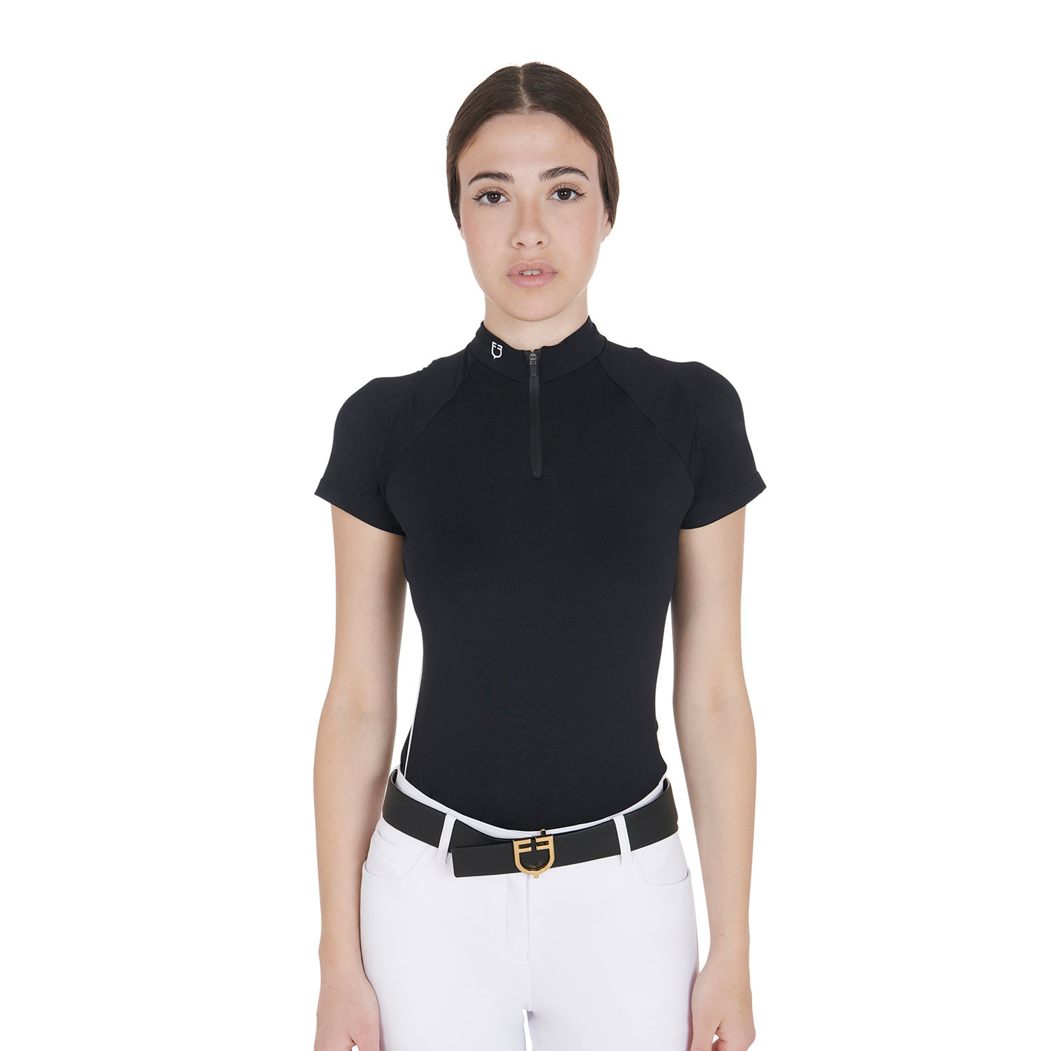 Schmal geschnittenes Damen-Trainingspolo aus Funktionsmaterial