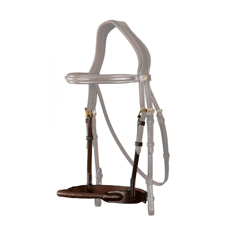 Stricknasenriemen in Leder eingefasst | Dy'on