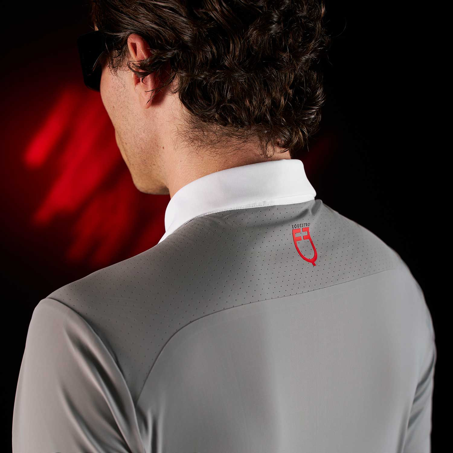 Ridertechnology Herren-Turnierpolo Langarm mit Knöpfen