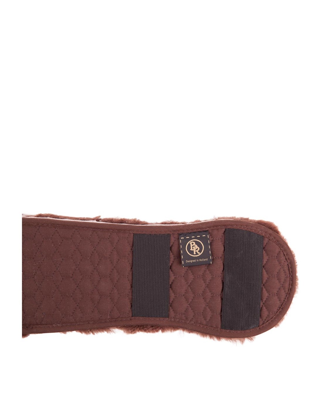 Saddle girth cover sheepskin in brown