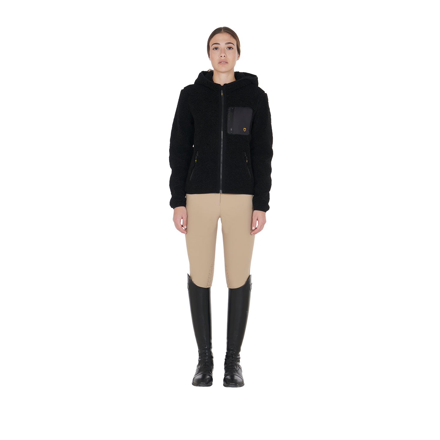 Damen-Fleece-Sweatshirt mit Fronttasche