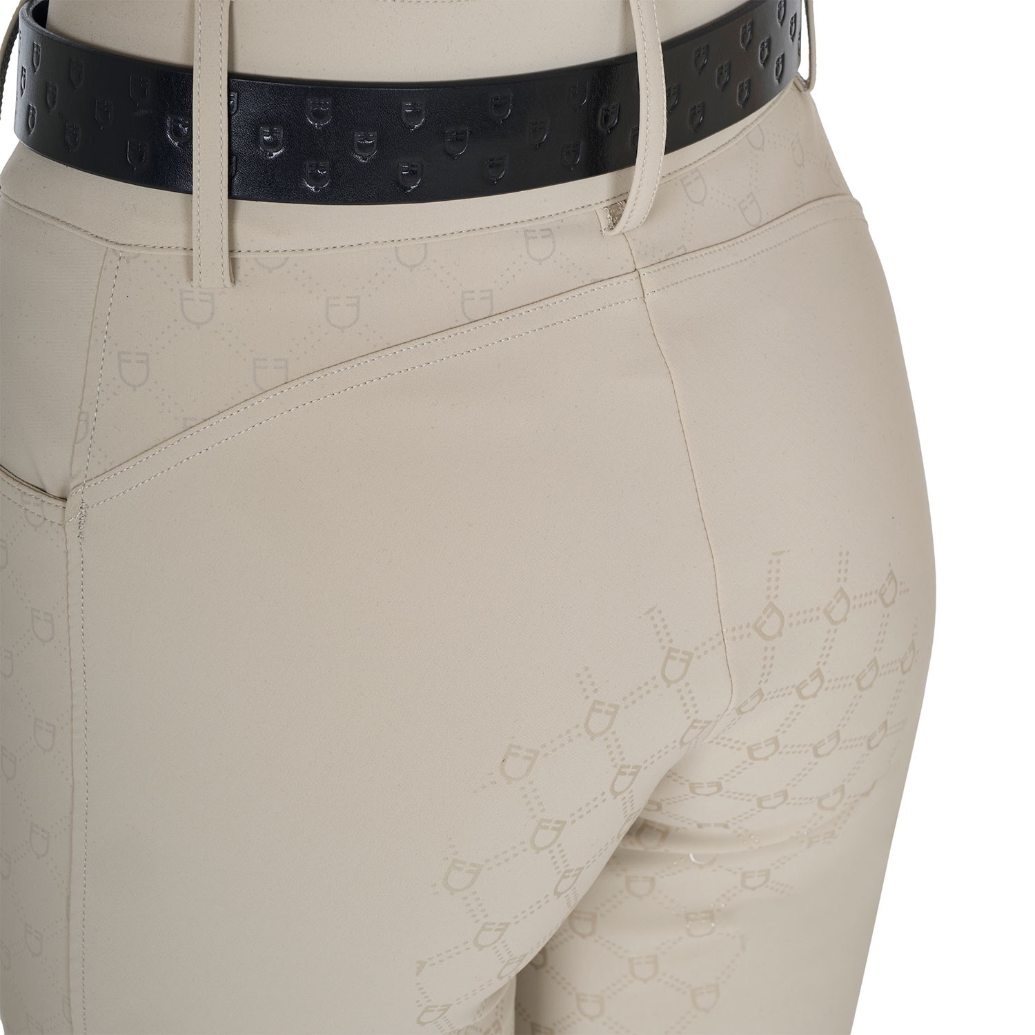 Damen-Reithose mit hohem Bund und Monogramm