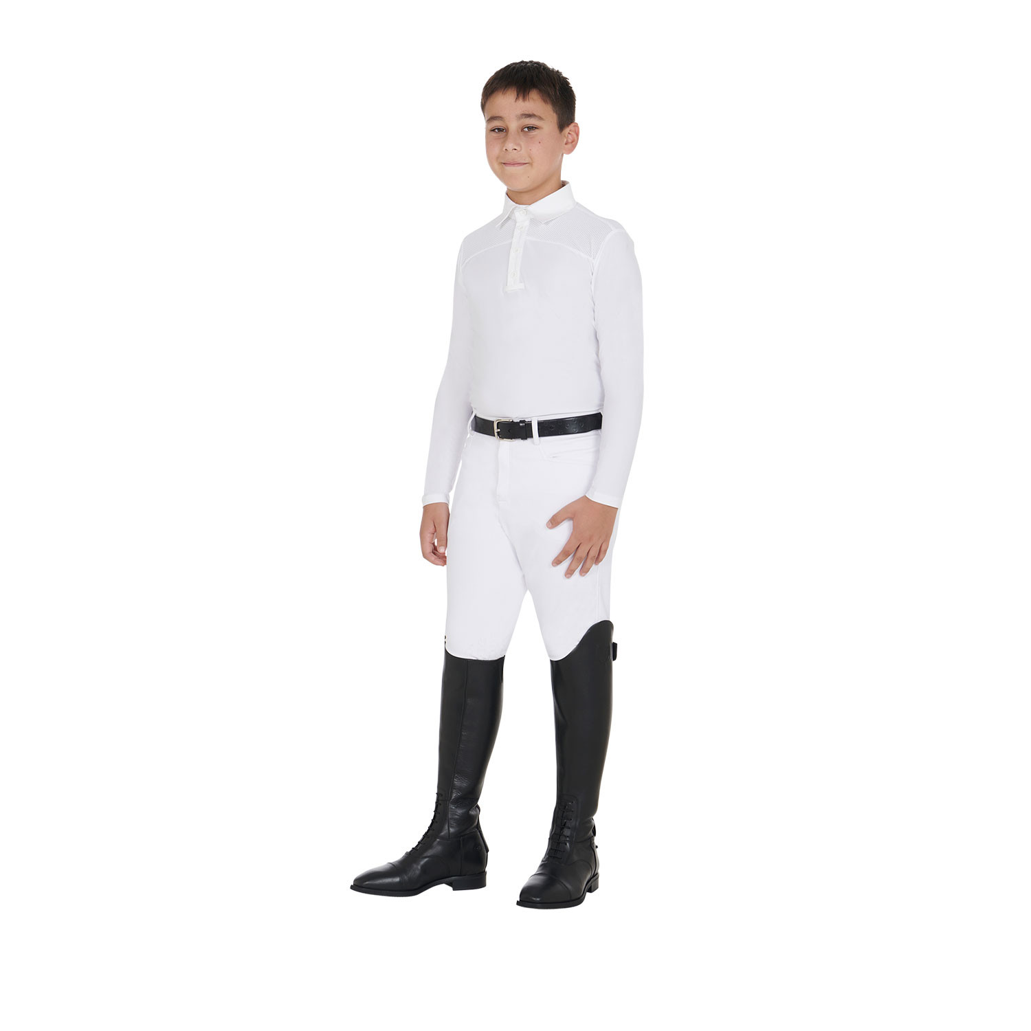 Langarm-Poloshirt mit Knöpfen für Jungen