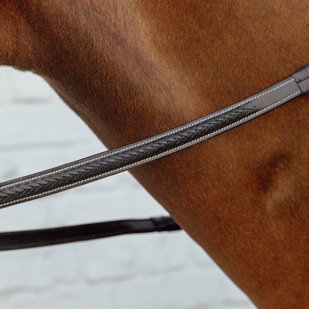 1/2" (13 mm) Gummizügel mit 7 Lederstegen und geflochtener Ausführung |