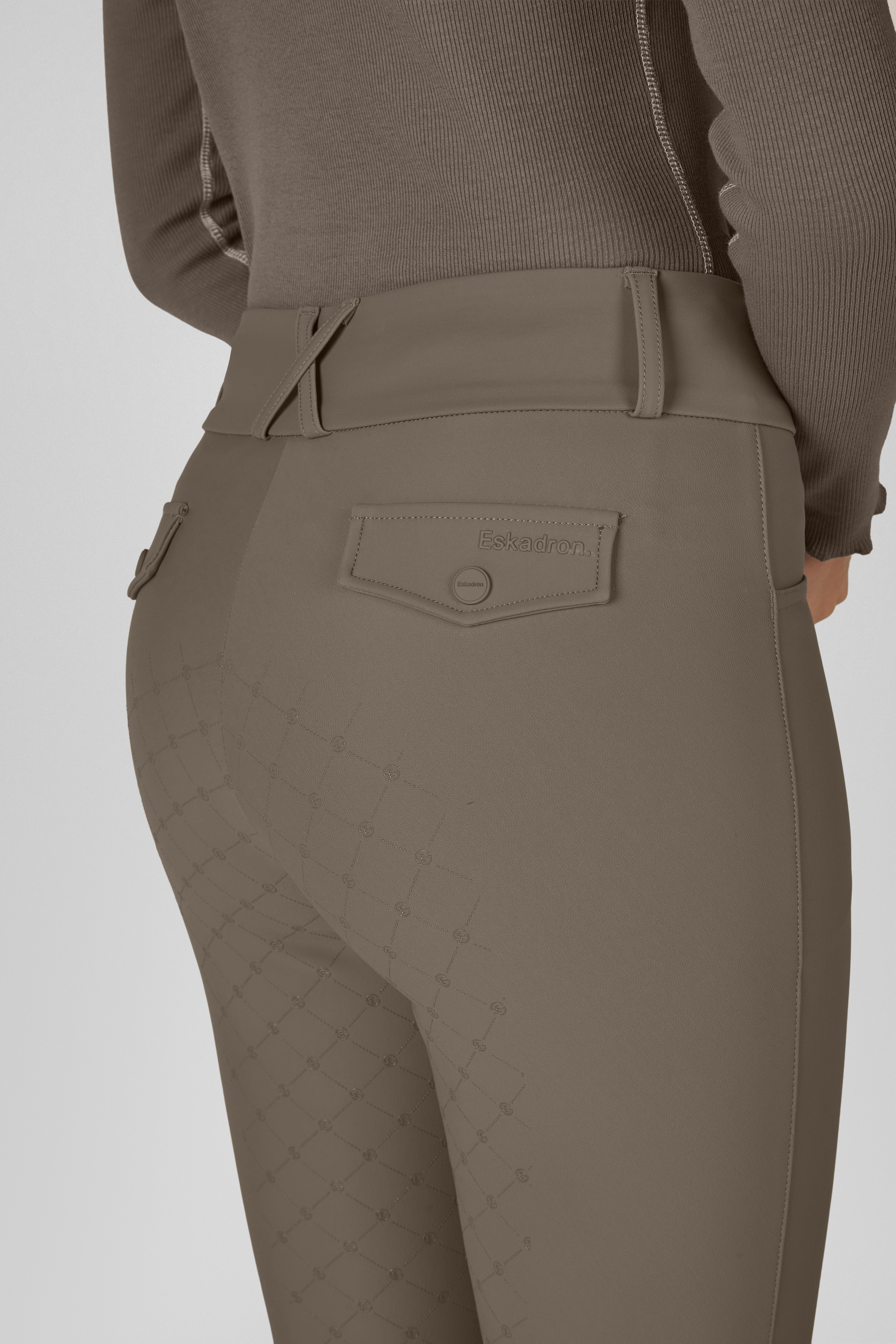 Reithosen Dynamic Vollgrip in powdertaupe