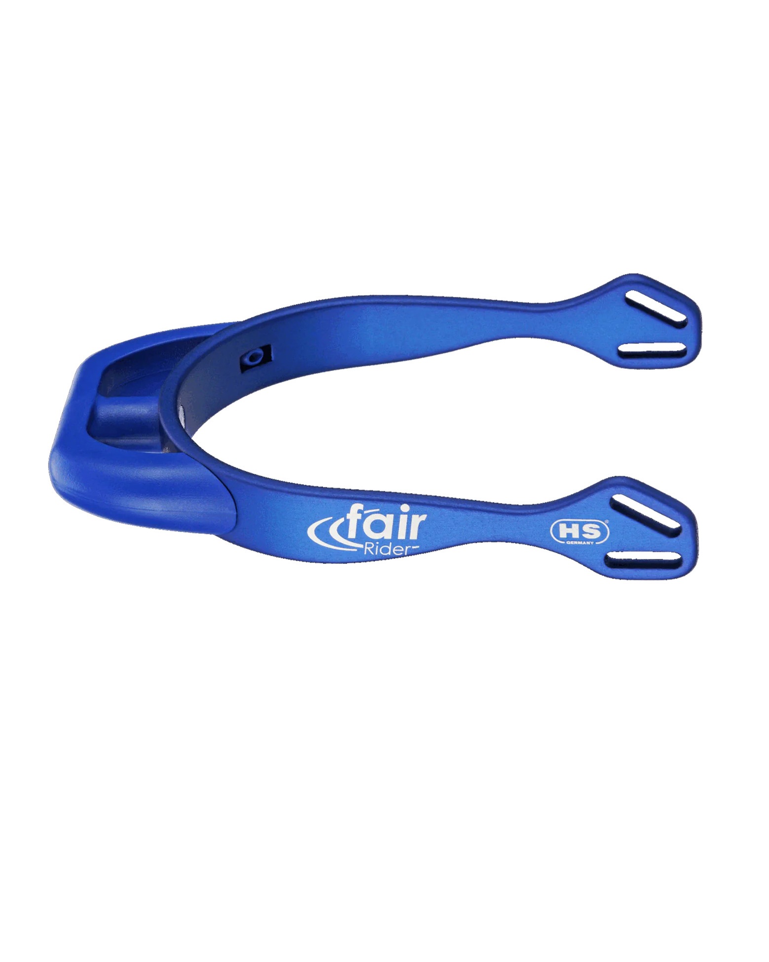 fairRider Sporen - Aluminium, Hals 20mm blau rund abgeflacht