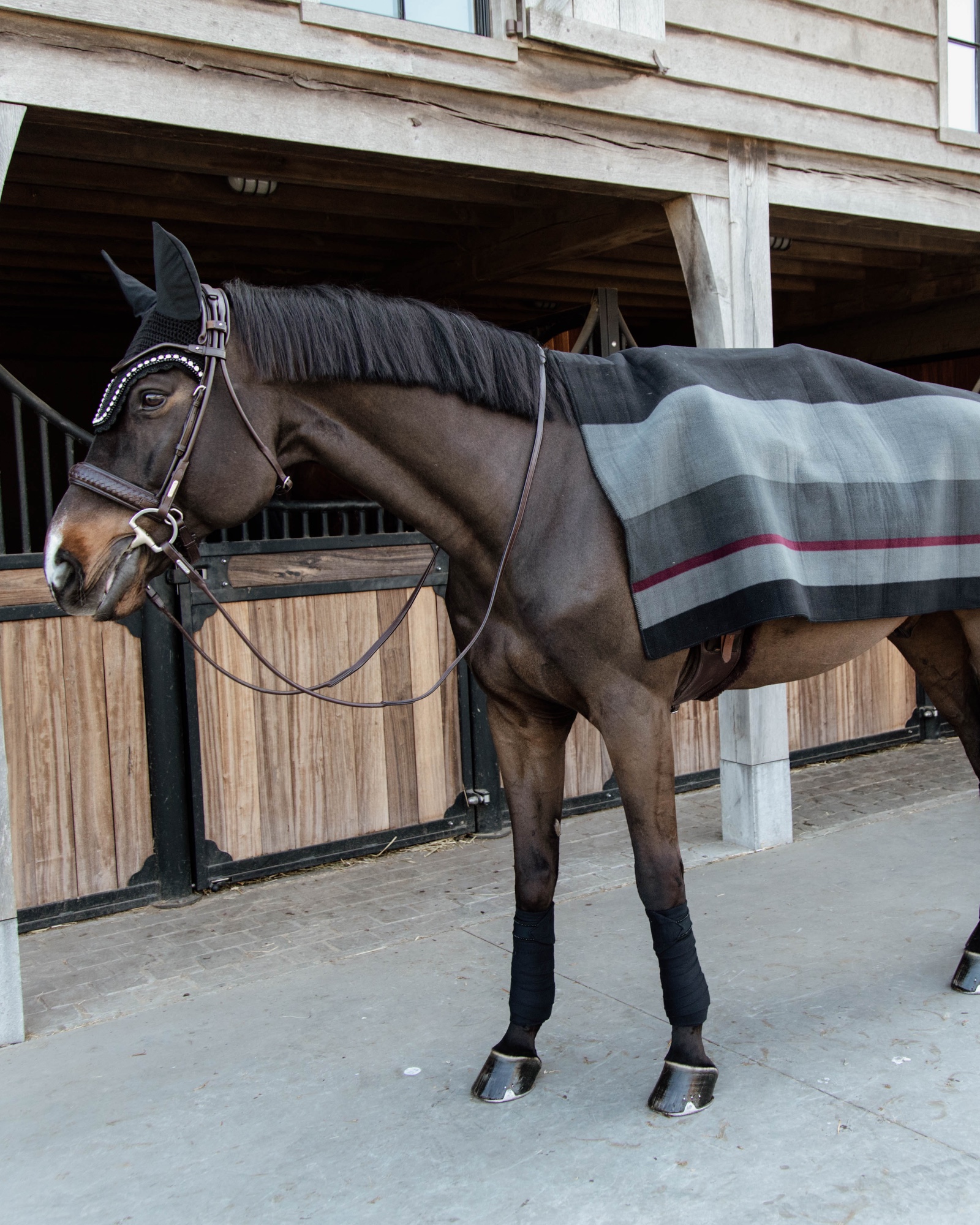 Square Stripes Heavy fleece blanket