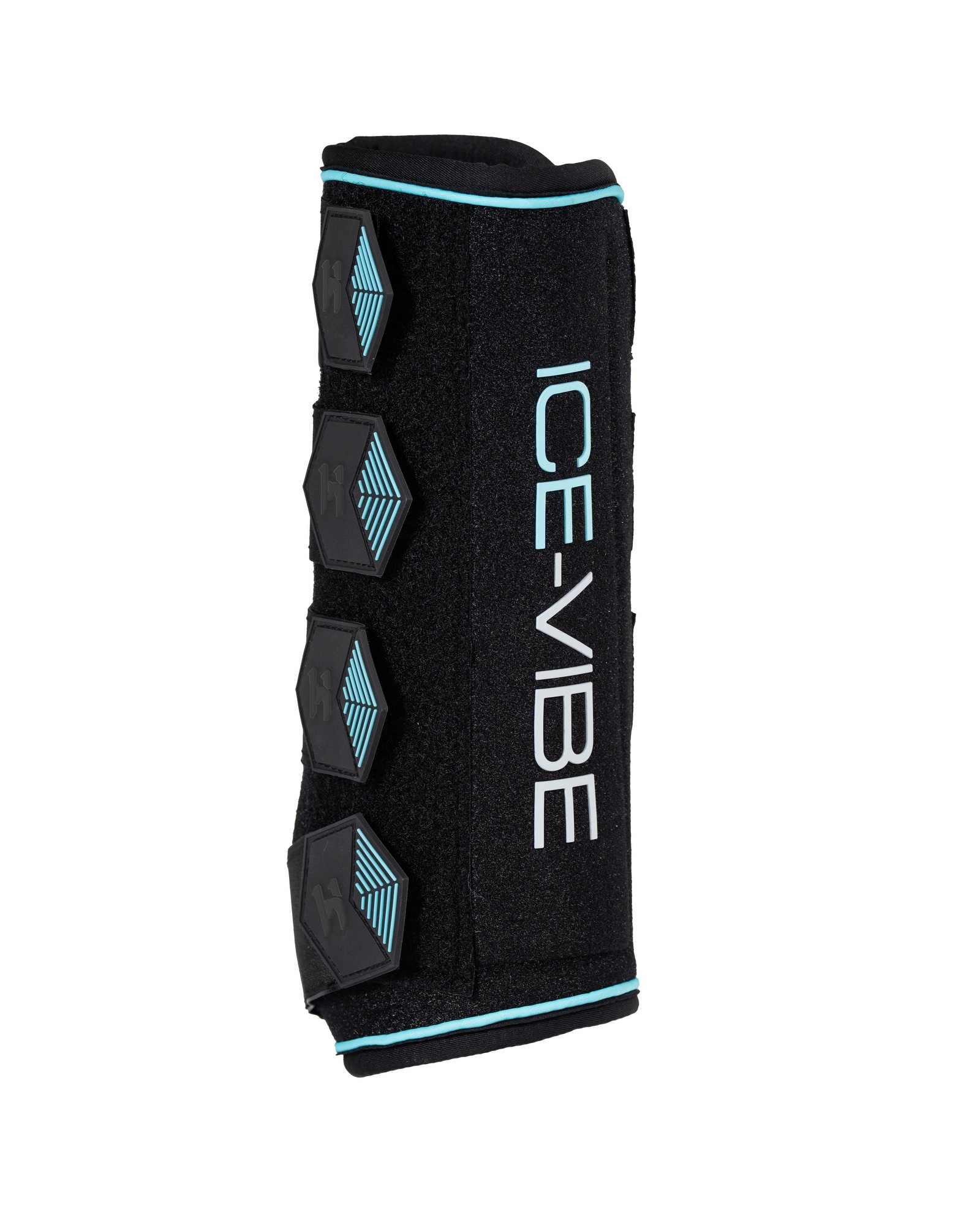 Ice-Vibe Boot 2.0 cooling gaiters in black/aqua
